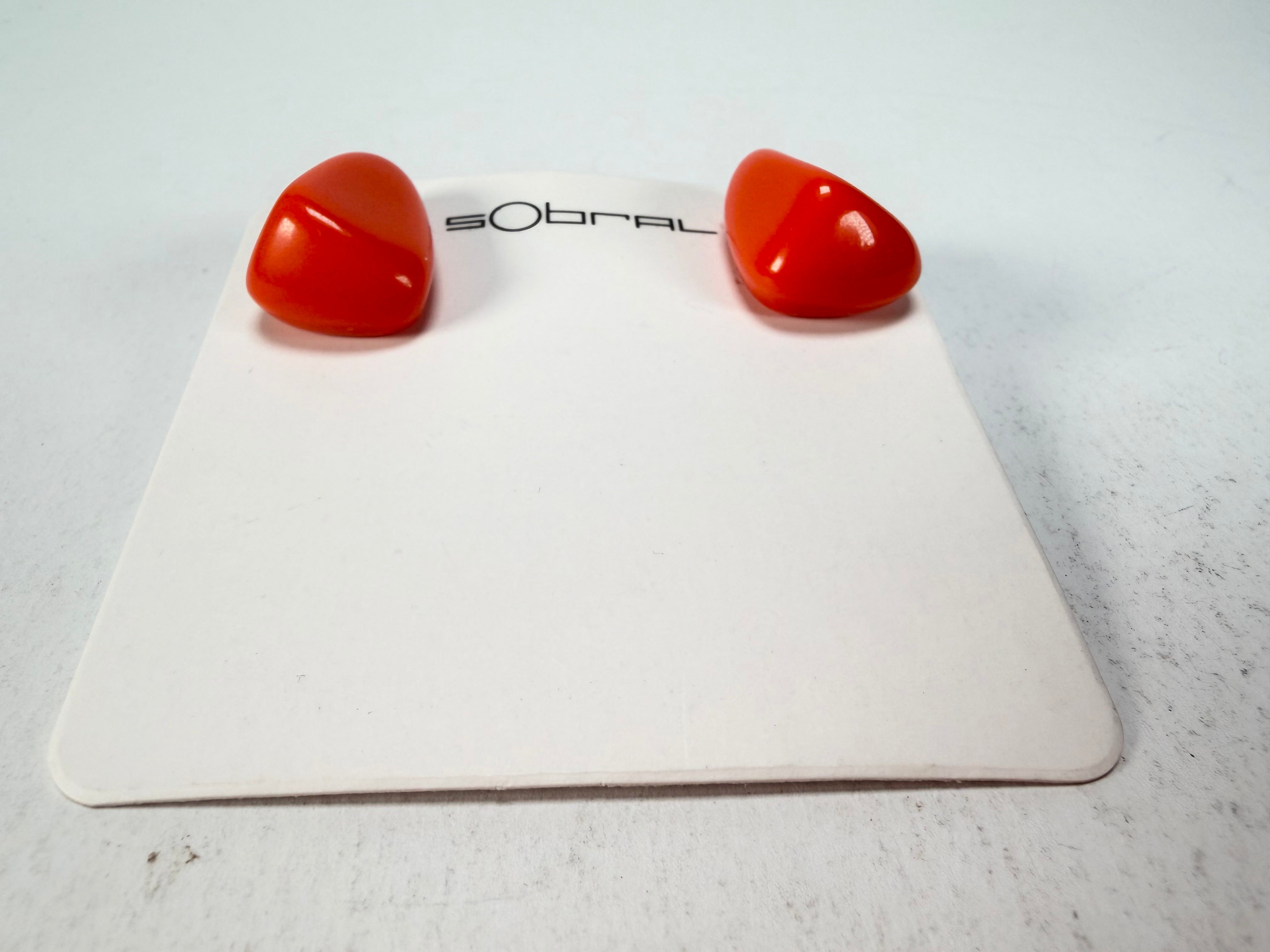 Sobral - Fuego "Pequeno Diamante" Resin Earrings ( 003600 )