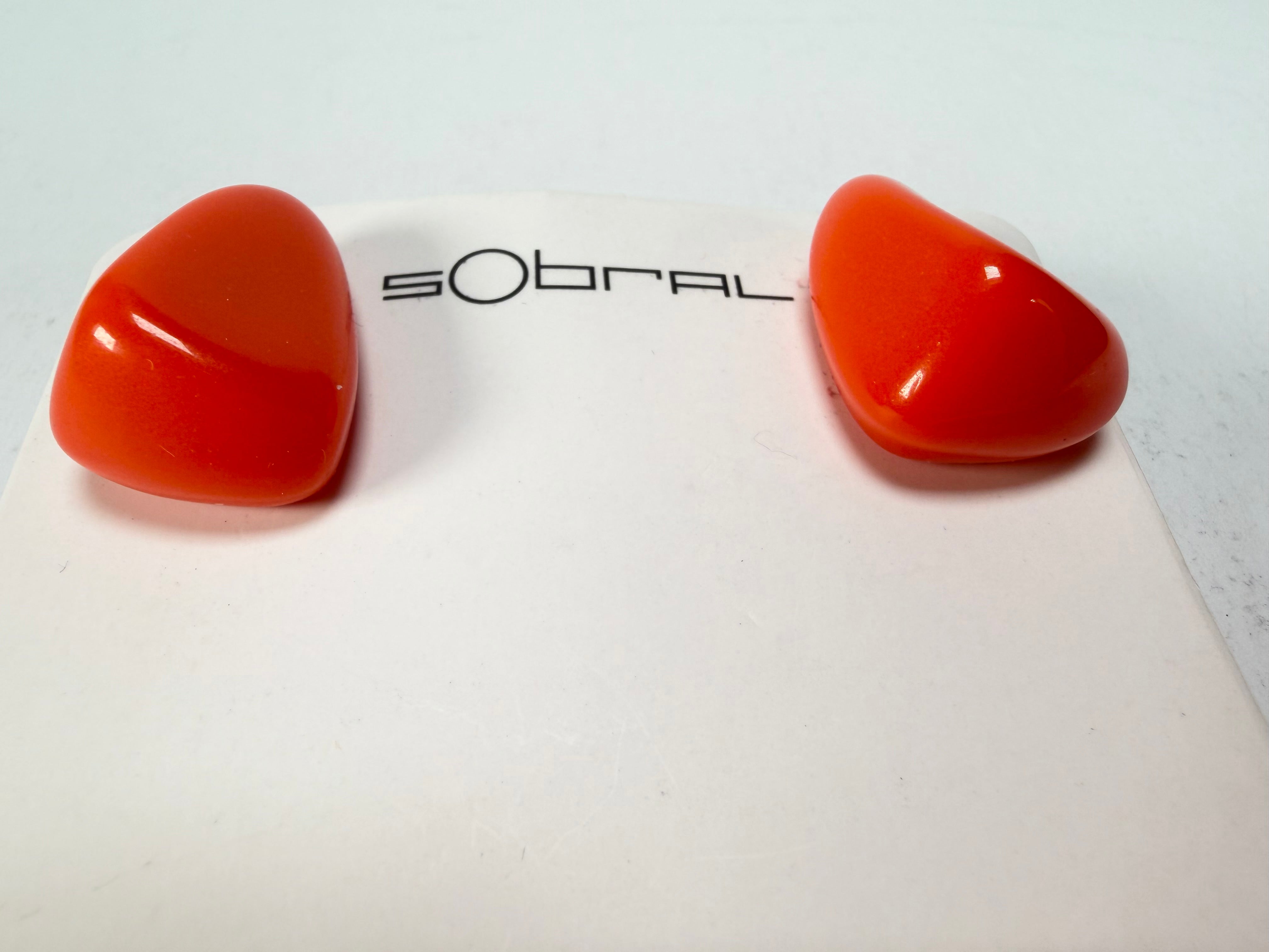 Sobral - Fuego "Pequeno Diamante" Resin Earrings ( 003600 )