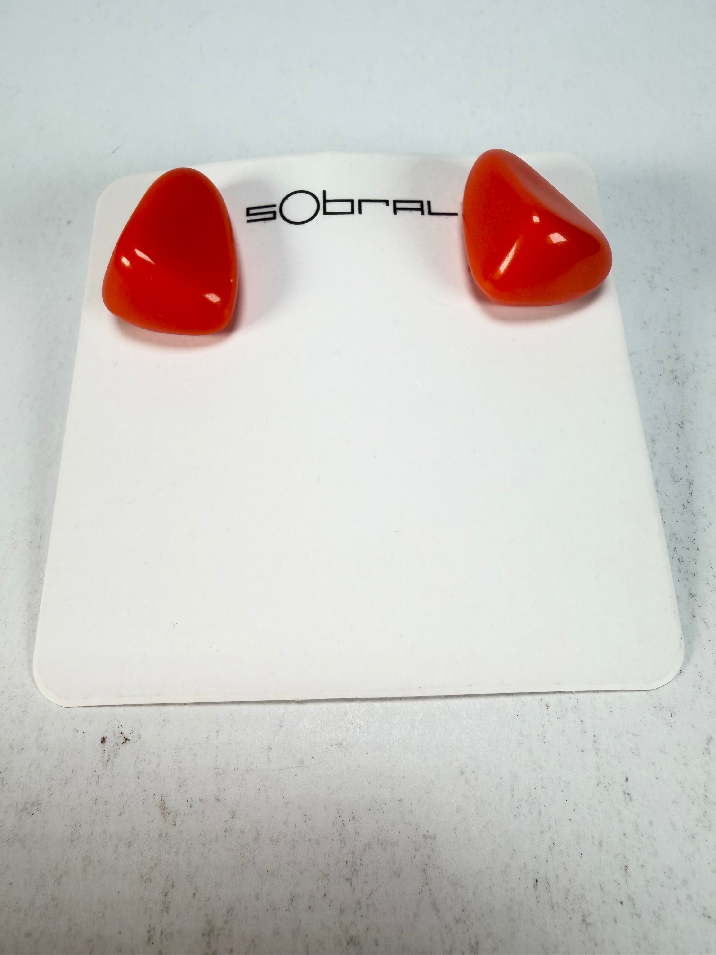 Sobral - Fuego "Pequeno Diamante" Resin Earrings ( 003600 )