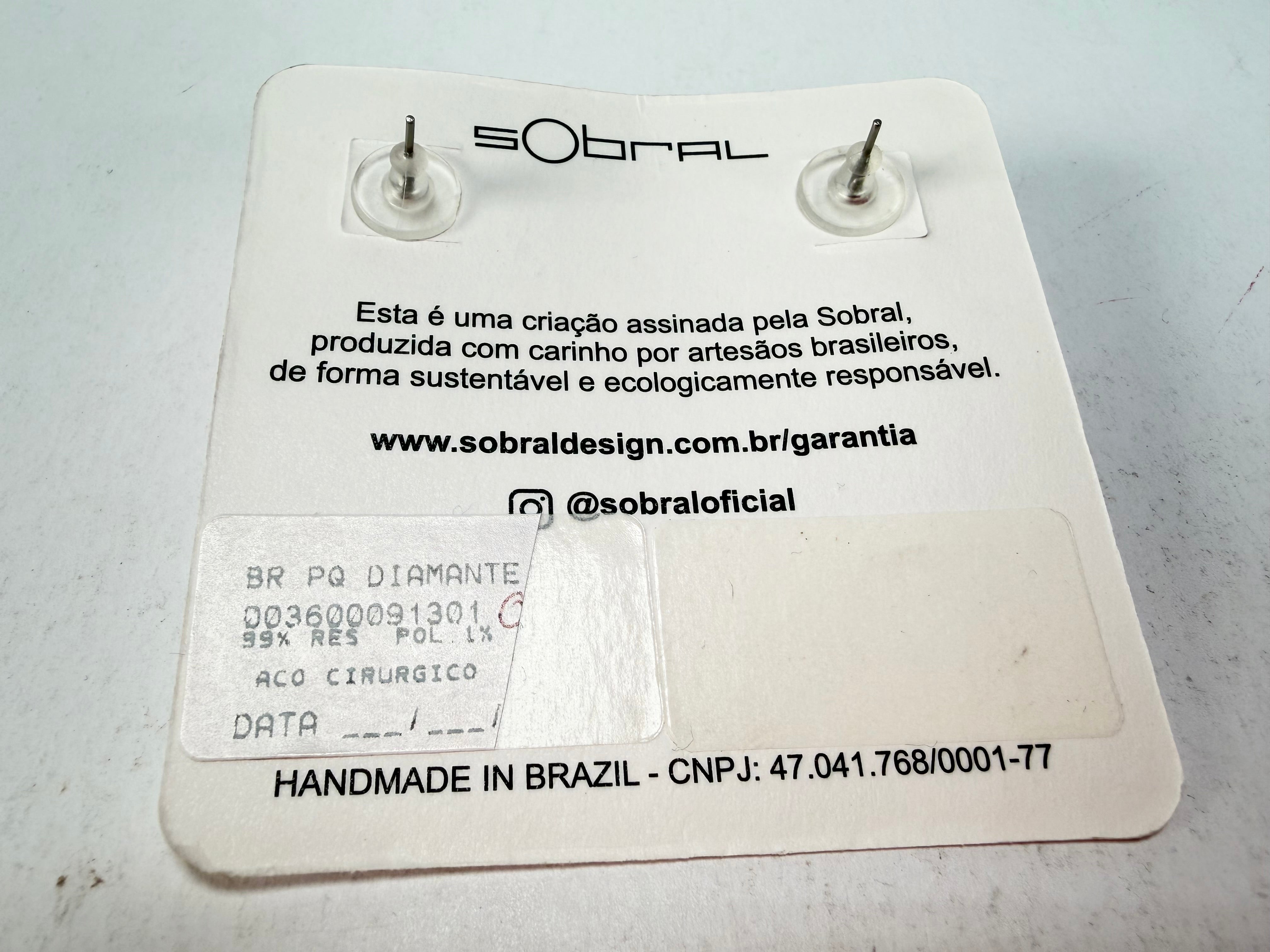 Sobral - Fuego "Pequeno Diamante" Resin Earrings ( 003600 )