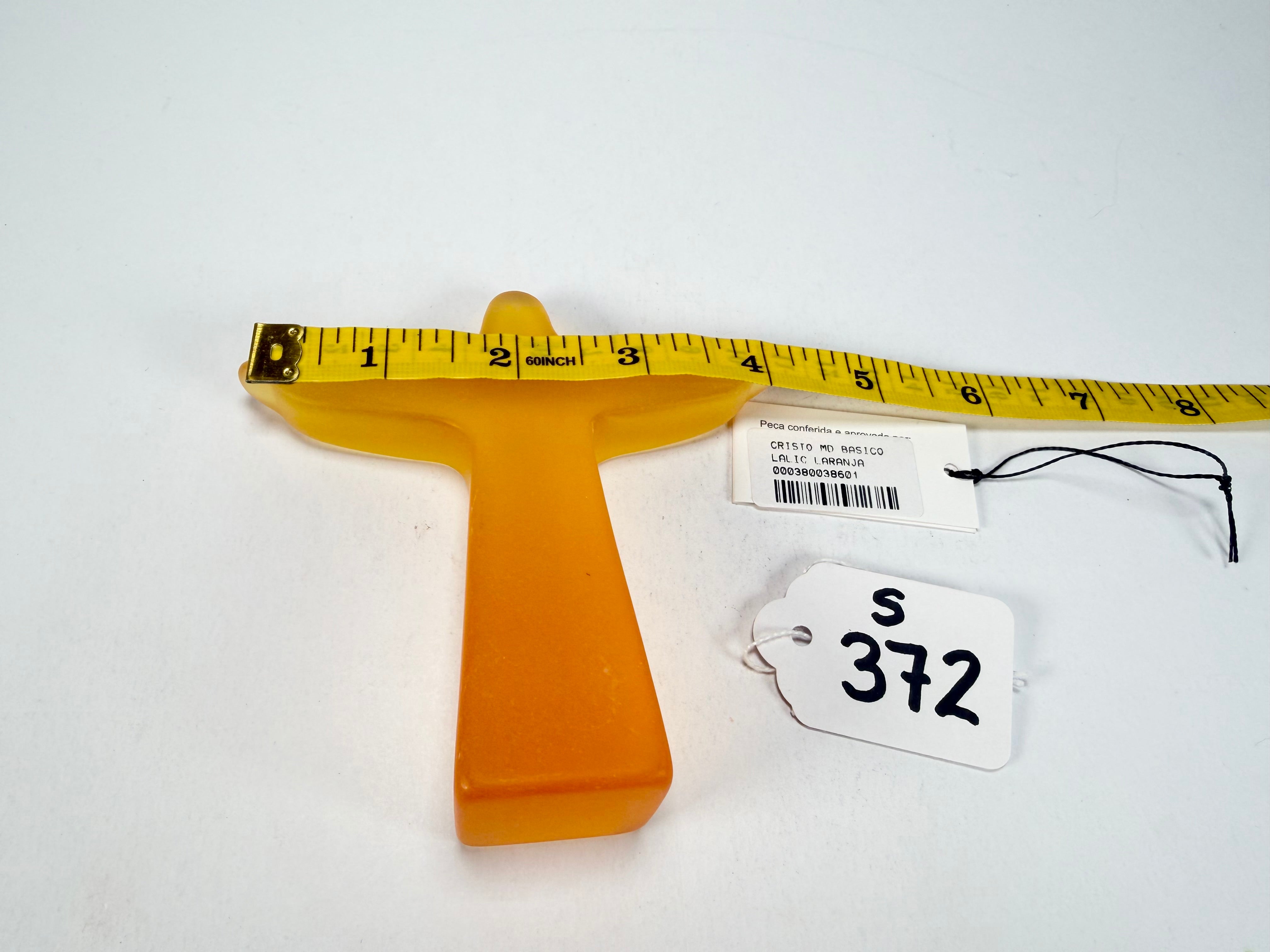 Sobral - Landmark "Cristo" Orange Frost Small 11cm Statue Ornament ( 000600 )