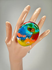 Sobral - Multi-Colour "Munique" K.Polido Resin Ring ( 005145 ) - Size UK U / US 10