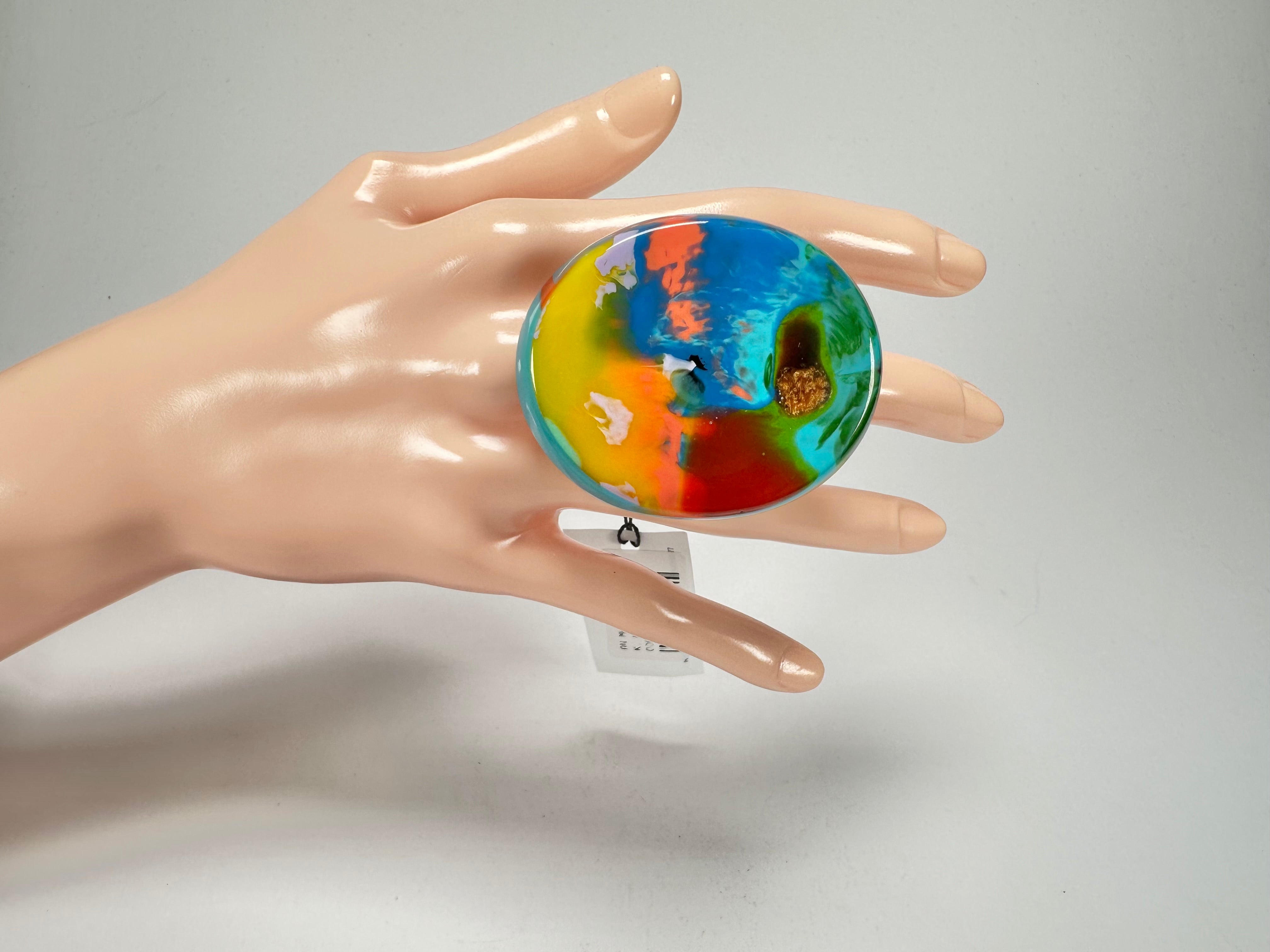 Sobral - Multi-Colour "Munique" K.Polido Resin Ring ( 005145 ) - Size UK U / US 10