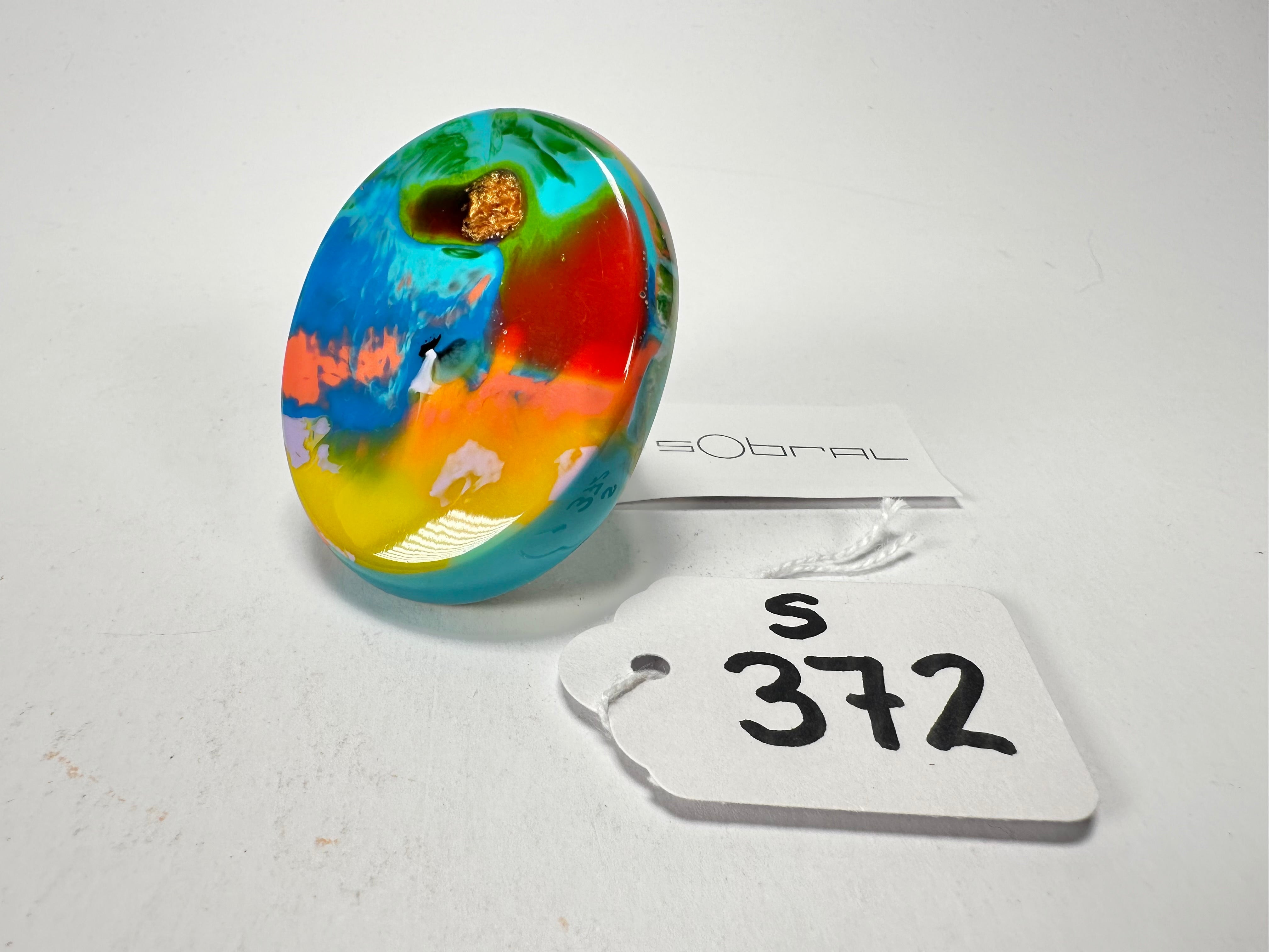 Sobral - Multi-Colour "Munique" K.Polido Resin Ring ( 005145 ) - Size UK U / US 10