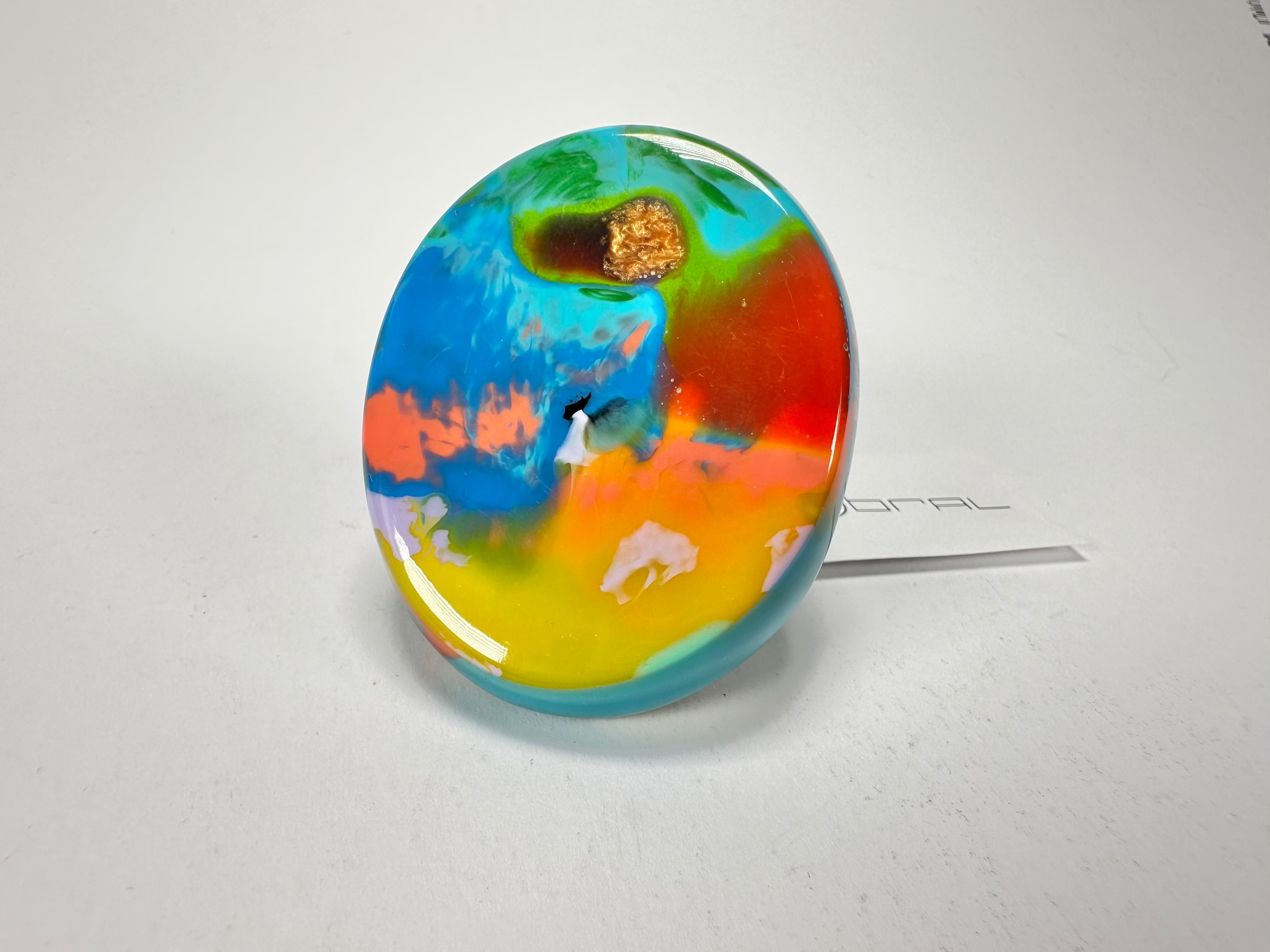 Sobral - Multi-Colour "Munique" K.Polido Resin Ring ( 005145 ) - Size UK U / US 10