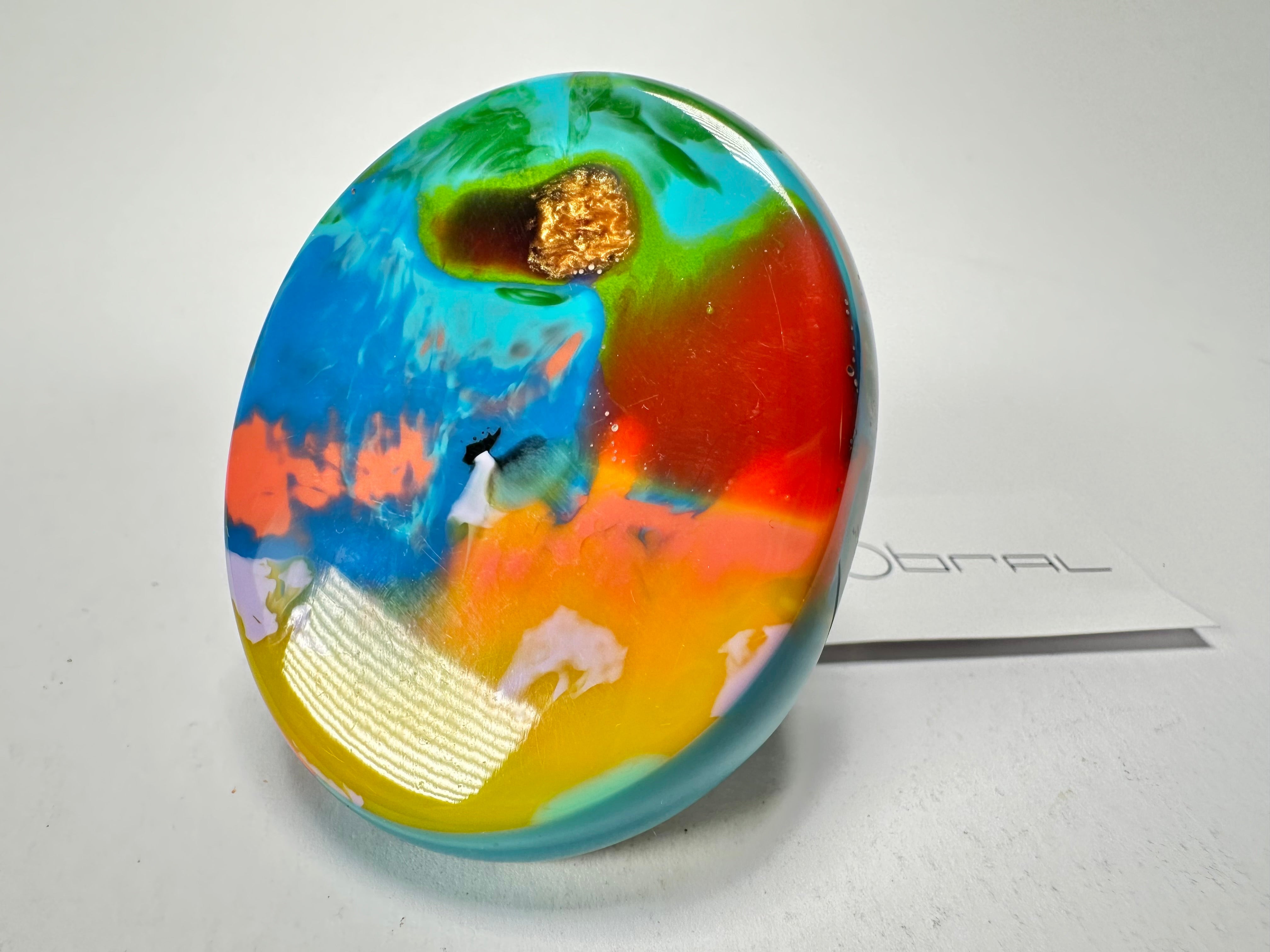 Sobral - Multi-Colour "Munique" K.Polido Resin Ring ( 005145 ) - Size UK U / US 10