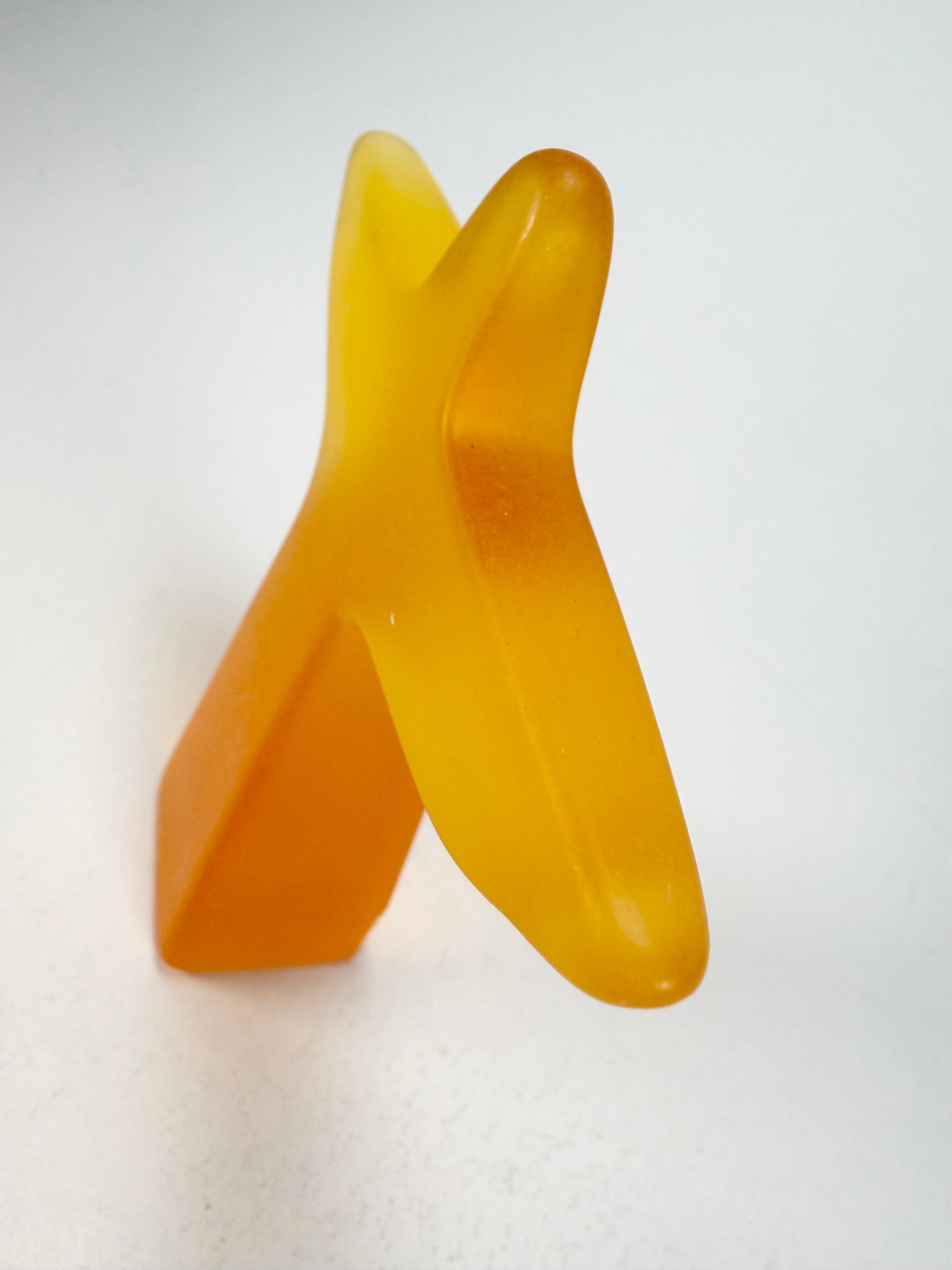 Sobral - Landmark "Cristo" Orange Frost Small 11cm Statue Ornament ( 000600 )