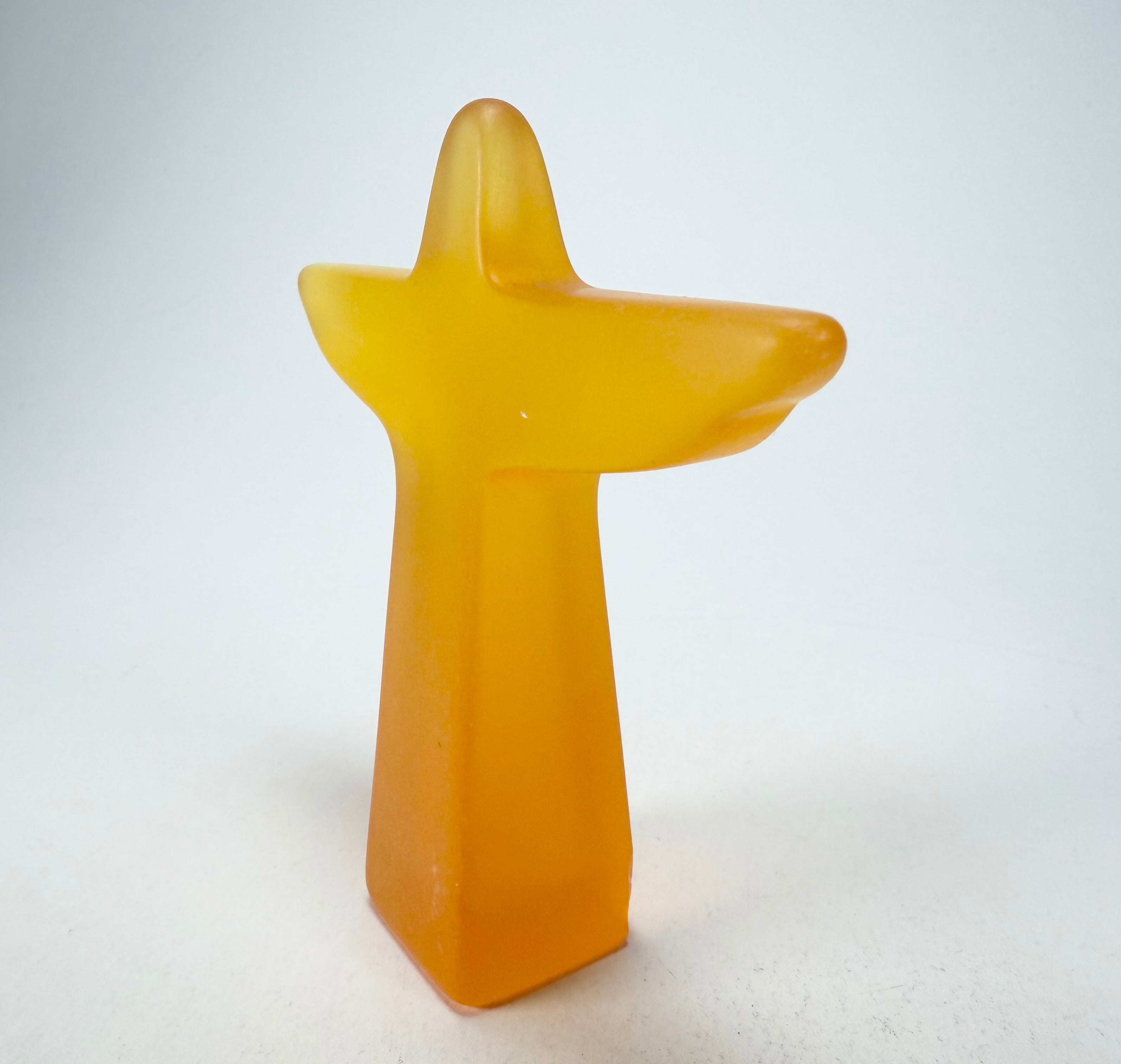 Sobral - Landmark "Cristo" Orange Frost Small 11cm Statue Ornament ( 000600 )