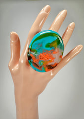 Sobral - Multi-Colour "Munique" K.Polido Resin Ring ( 005145 ) - Size UK T / US 9.5