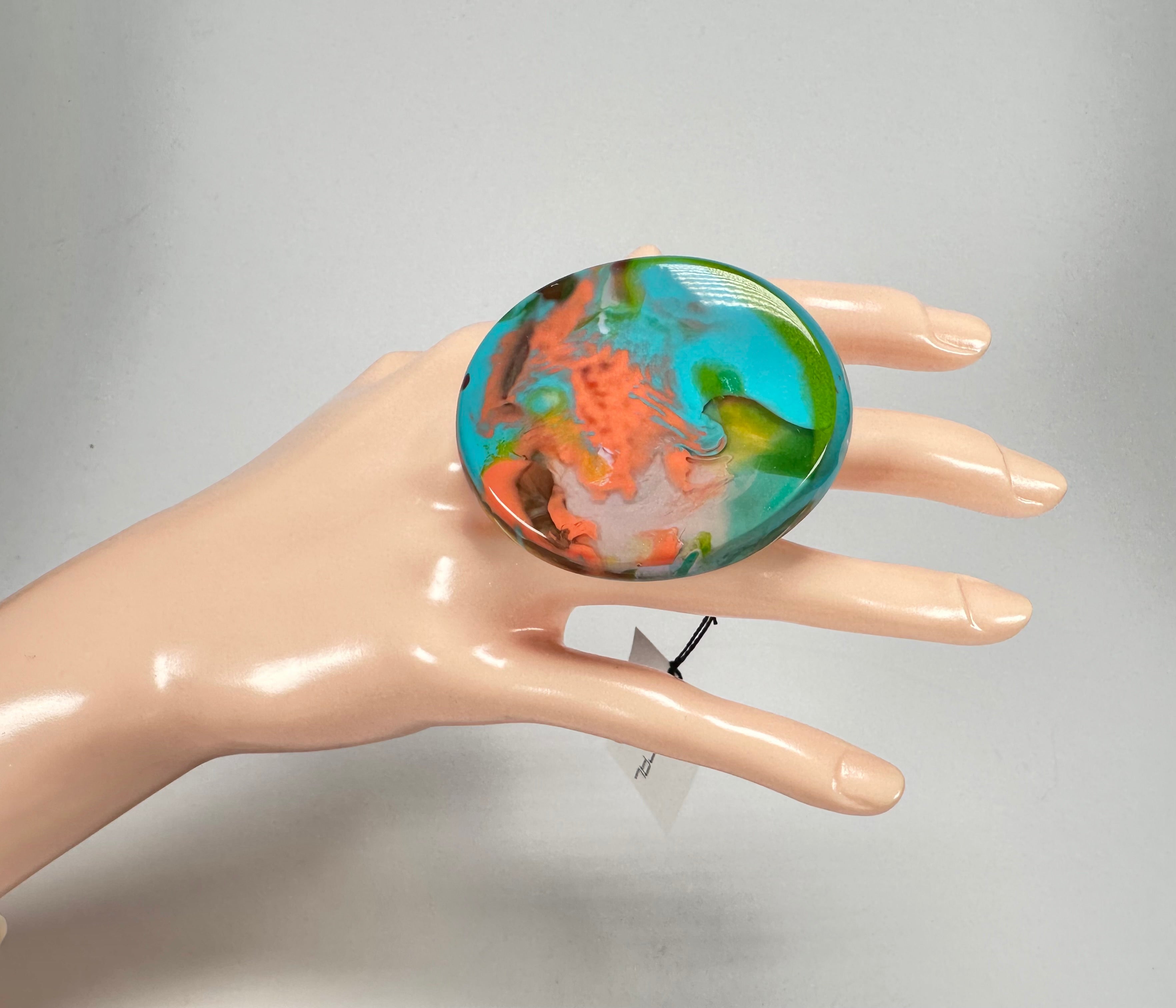 Sobral - Multi-Colour "Munique" K.Polido Resin Ring ( 005145 ) - Size UK T / US 9.5