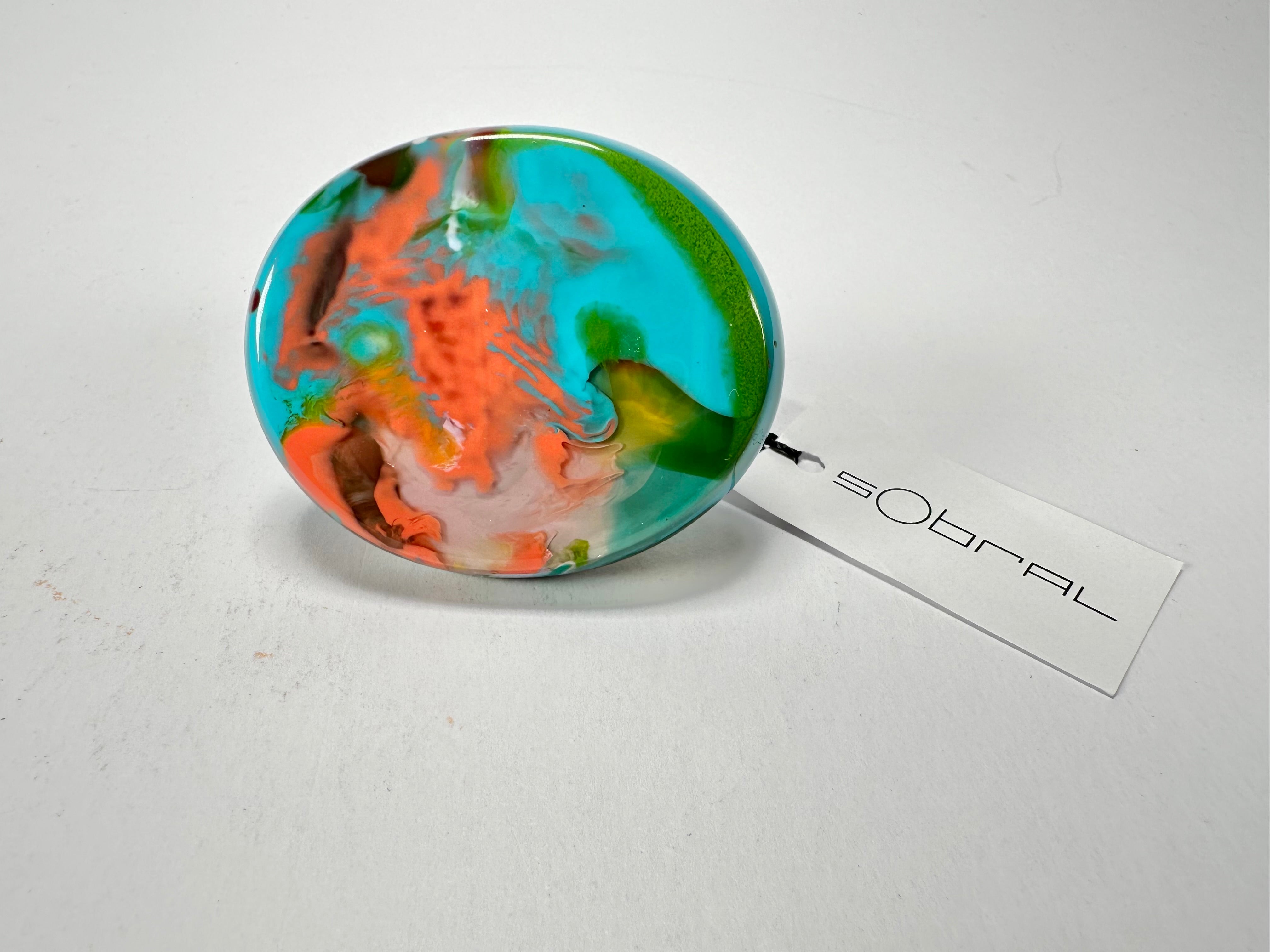 Sobral - Multi-Colour "Munique" K.Polido Resin Ring ( 005145 ) - Size UK T / US 9.5