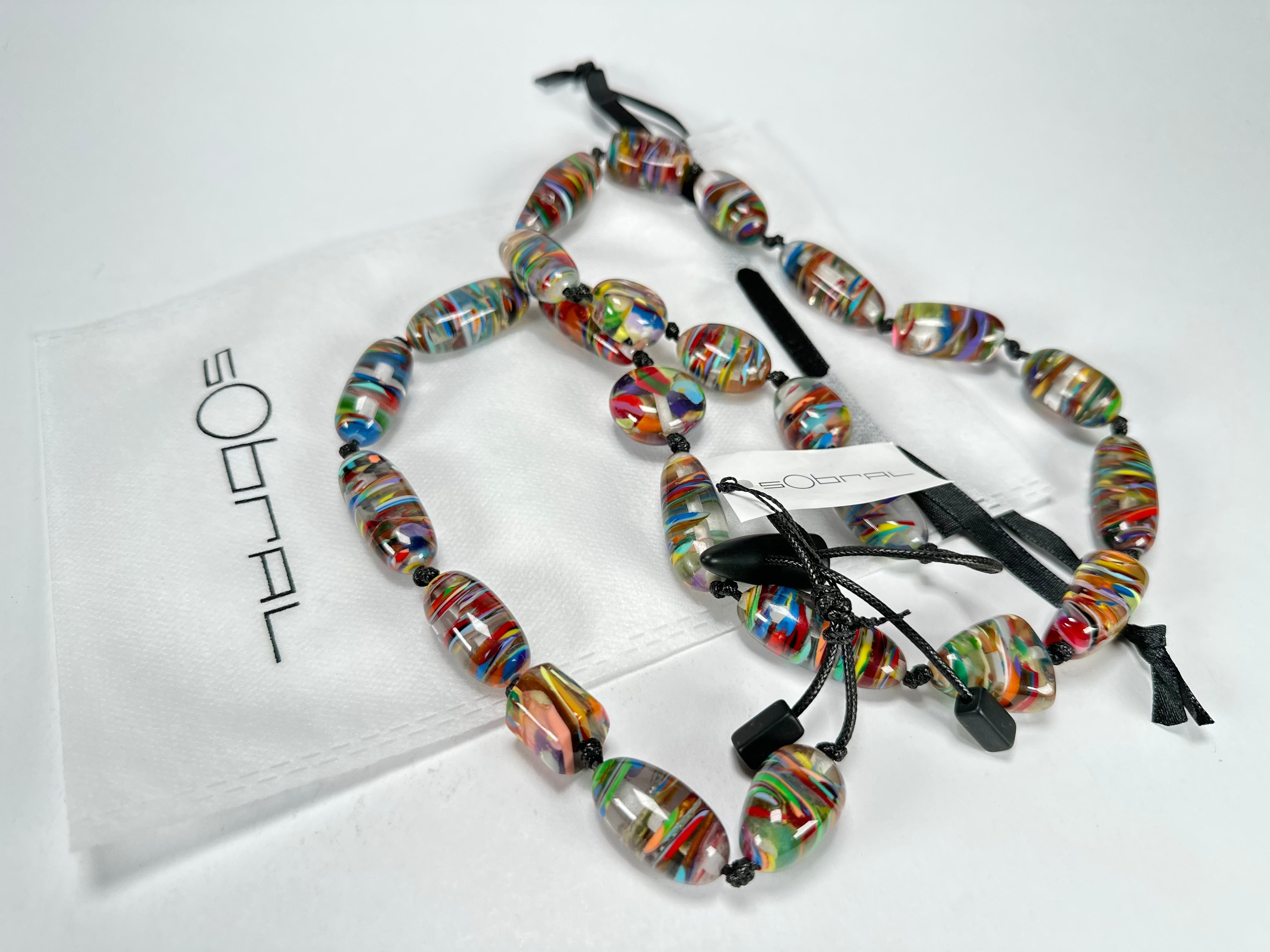 Sobral - Baru "Wave" Resin Necklace ( 005327 )