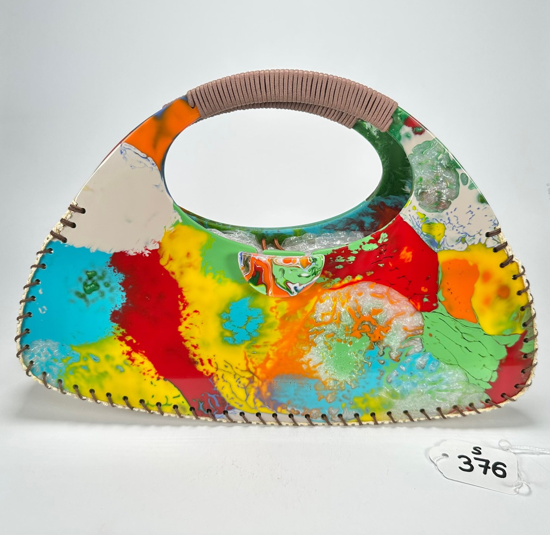 Sobral - Multi-Colour "Retro " Pollock Resin Handbag ( 005315 )