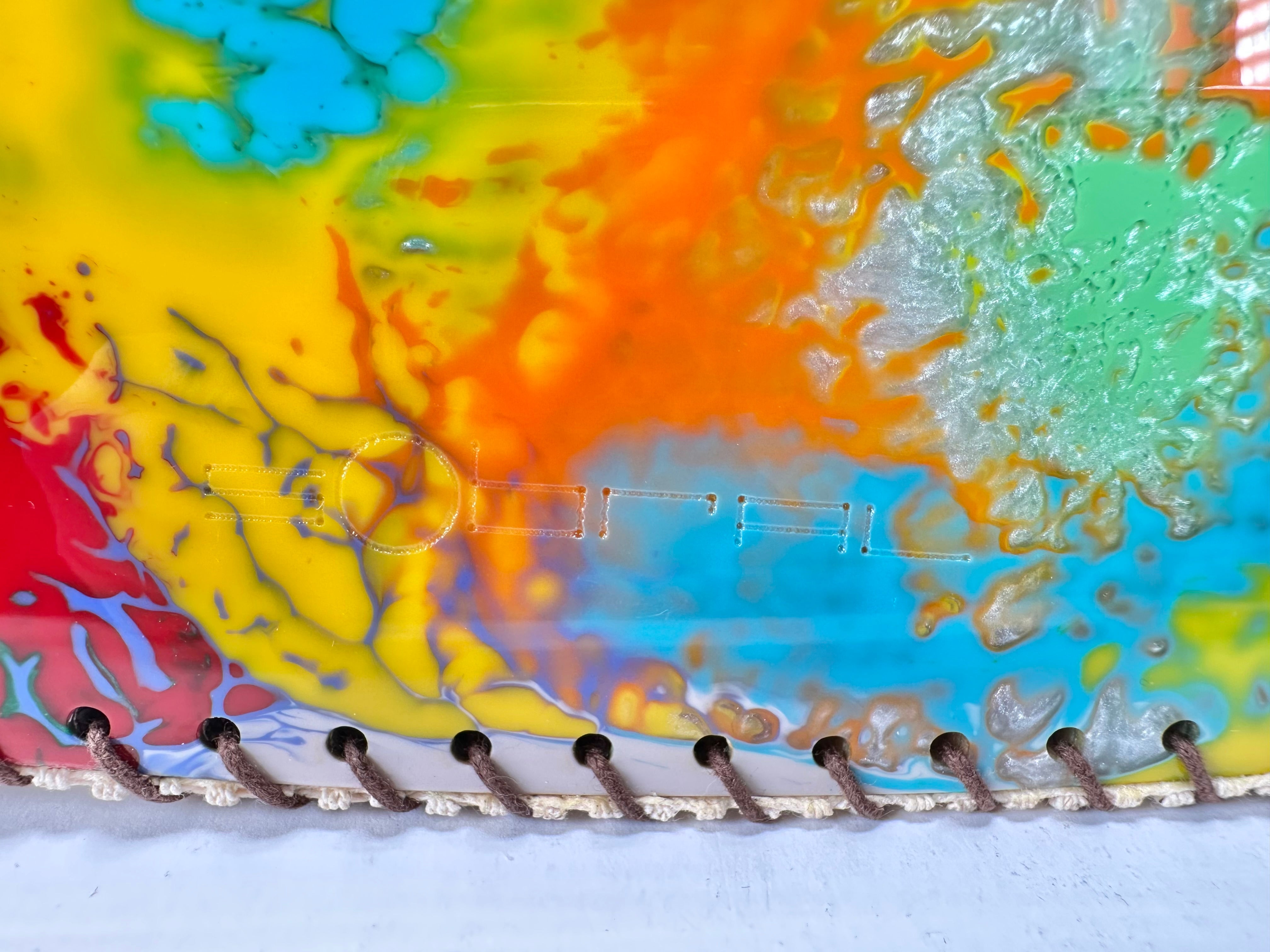 Sobral - Multi-Colour "Retro " Pollock Resin Handbag ( 005315 )