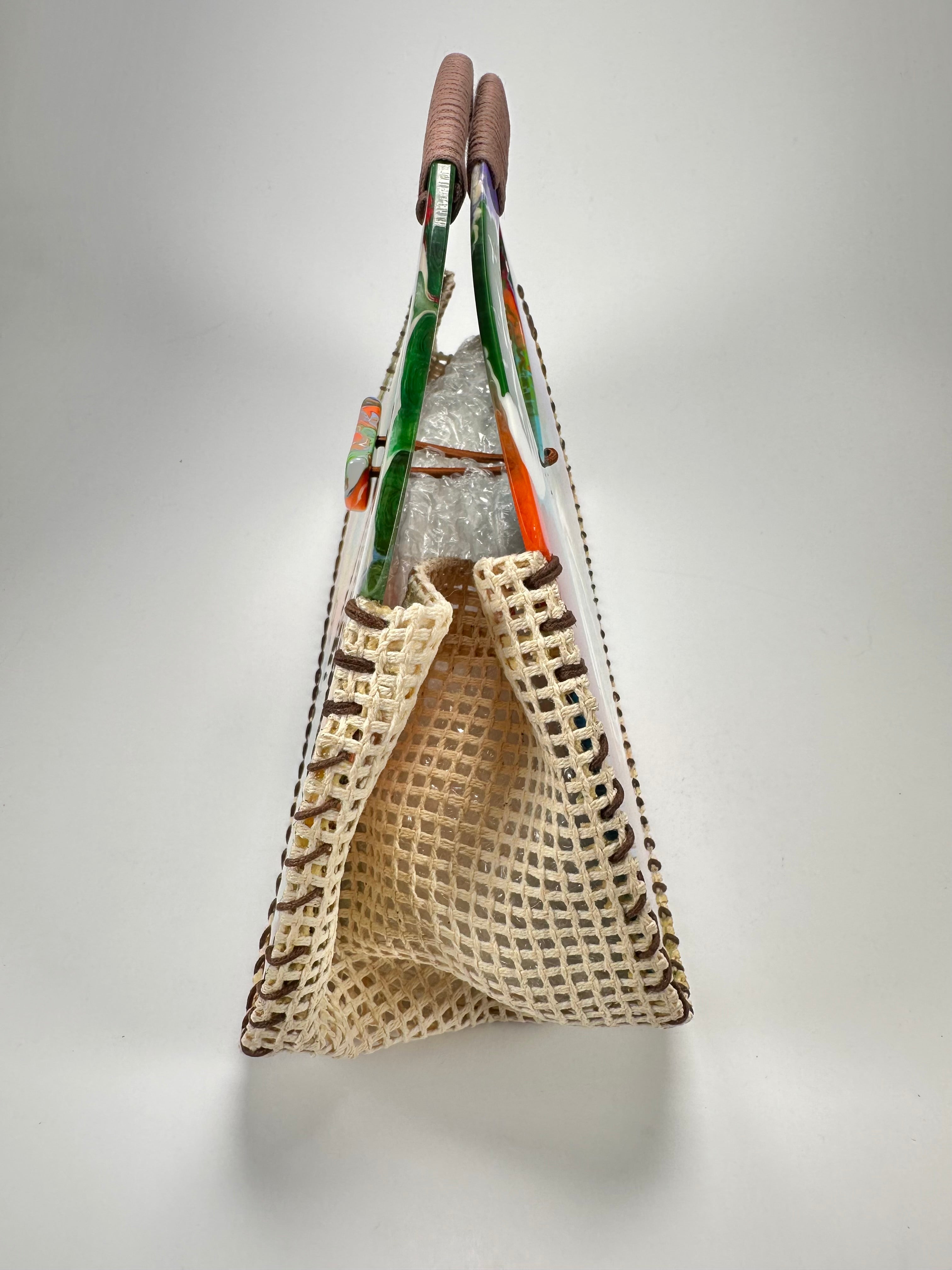 Sobral - Multi-Colour "Retro " Pollock Resin Handbag ( 005315 )