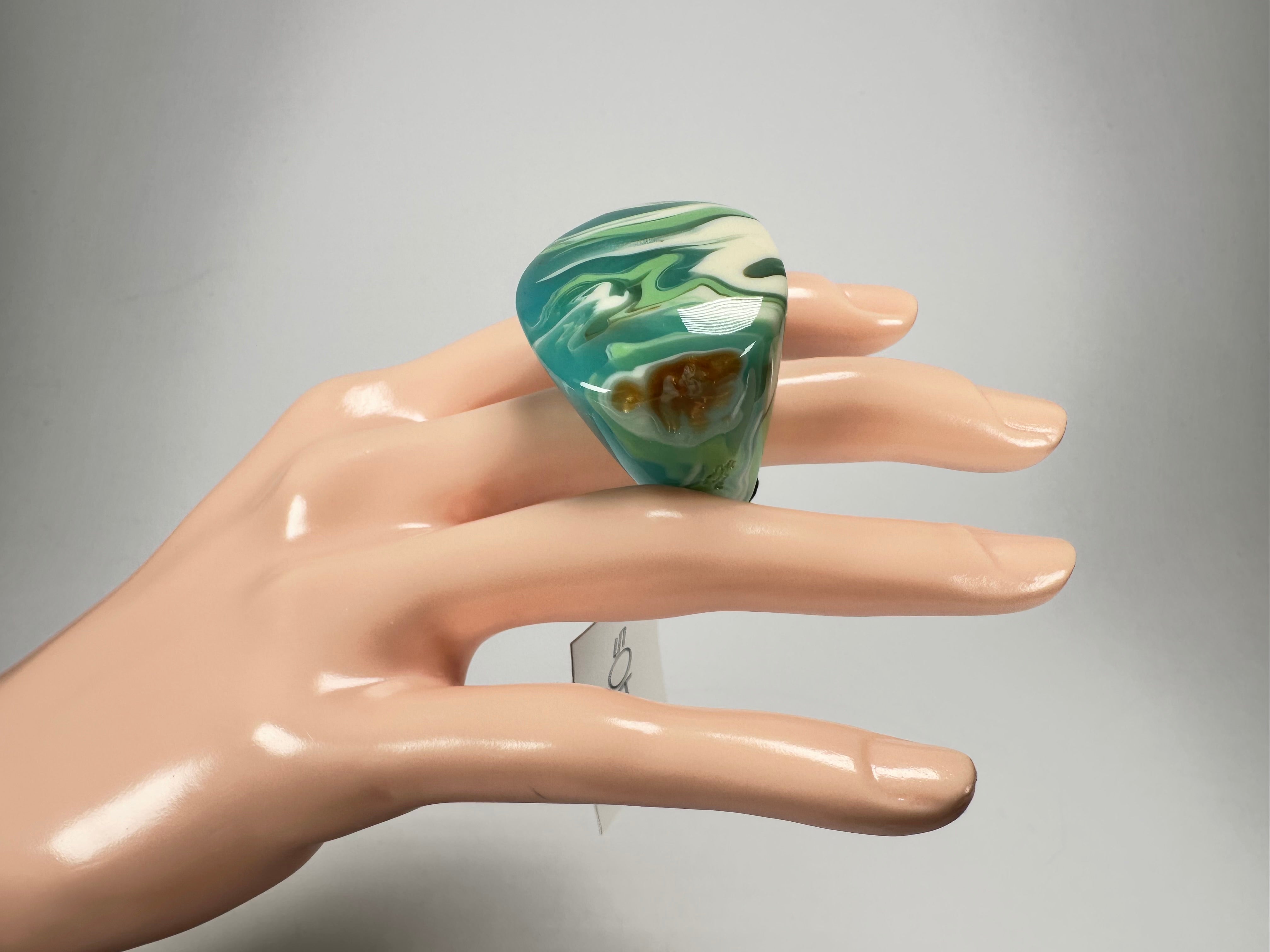 Sobral - Eteria "Mares" Resin Ring ( 005417 ) - Size UK P / US 7.5