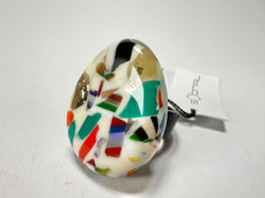 Sobral - Caillou Marfim "Poesia" Resin Ring ( 003597 ) - Size UK S / US 9