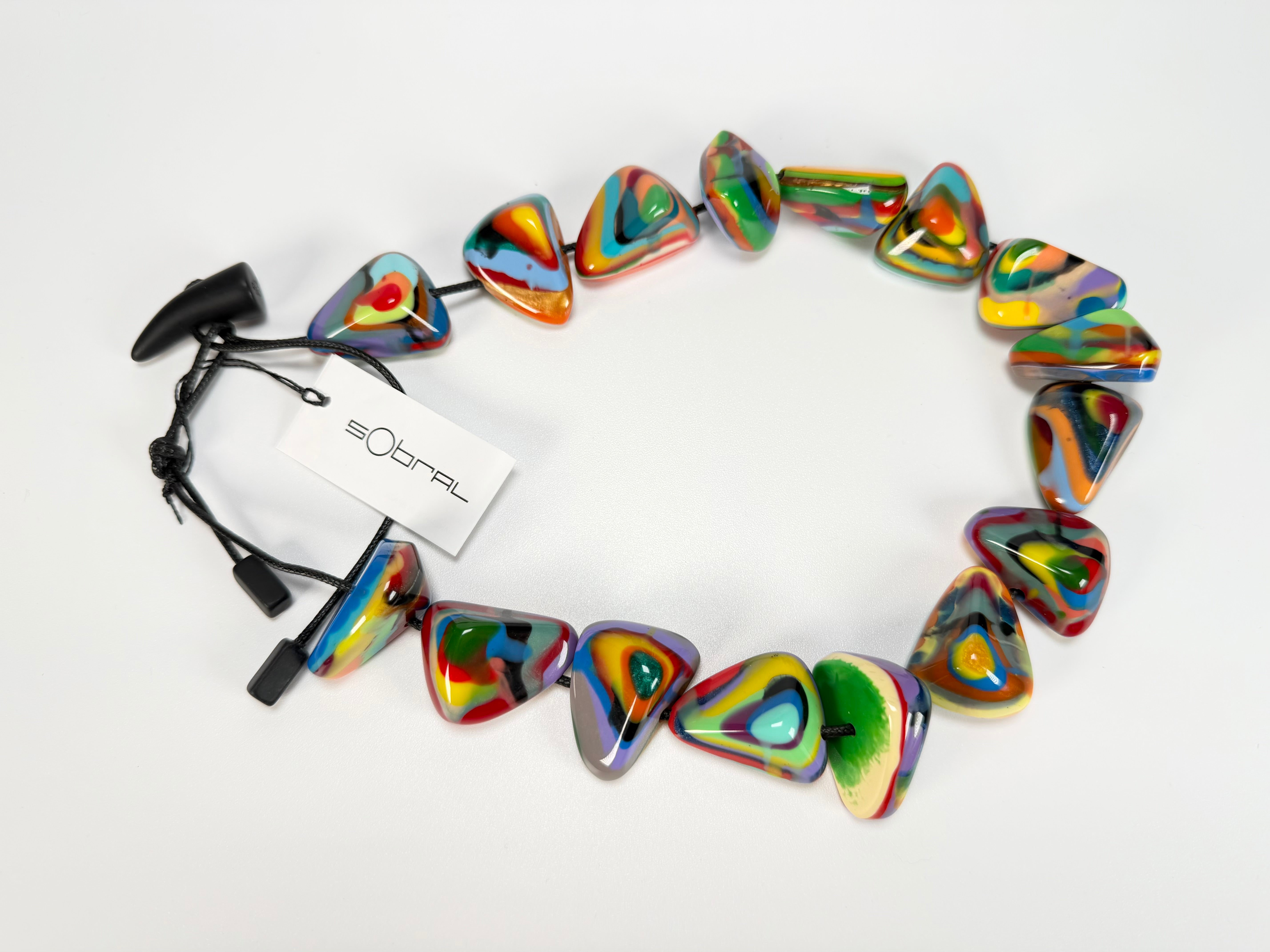 Sobral - Multi-Colour "Anton" Diamante Resin Necklace ( 003614 )