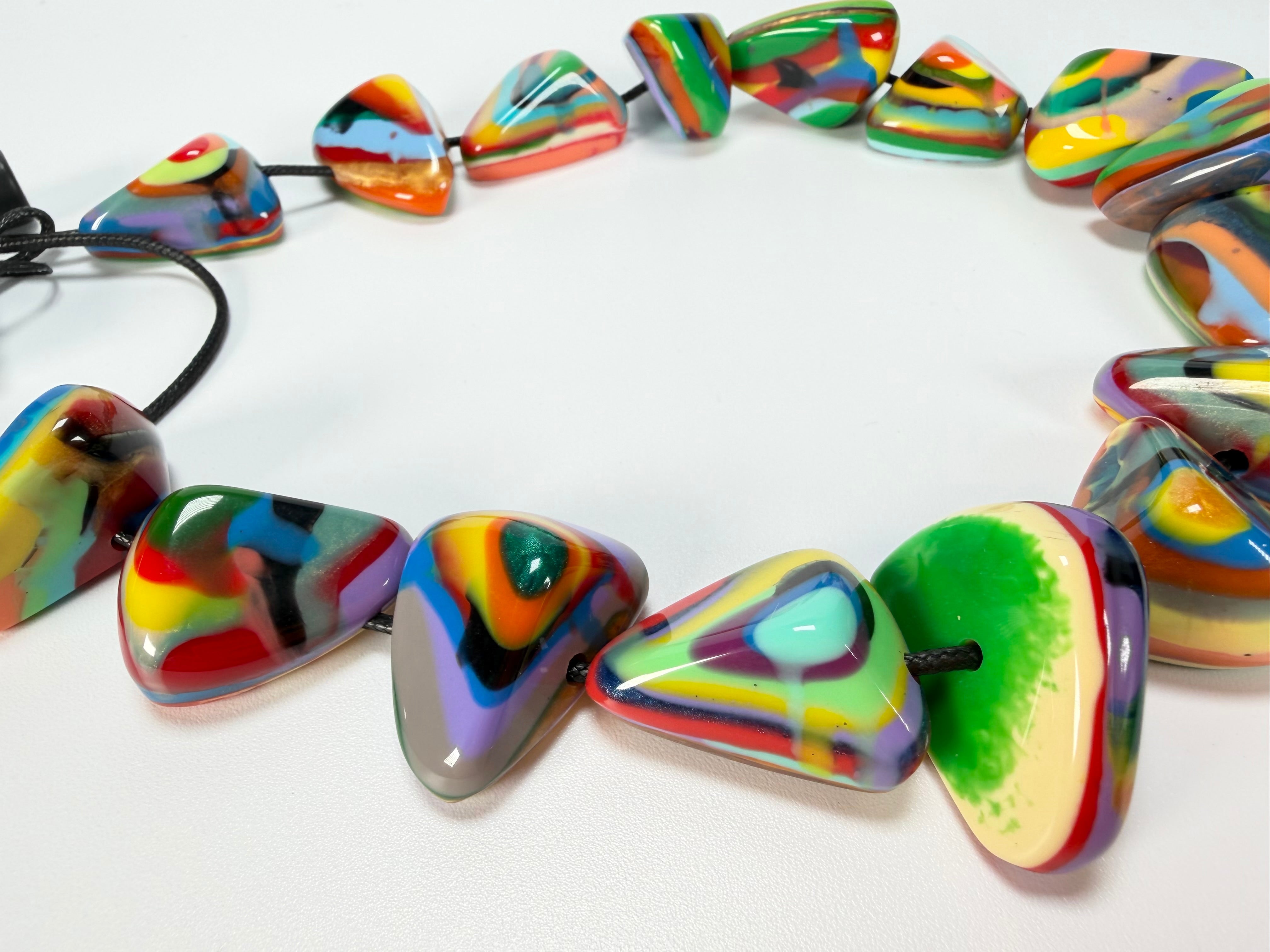 Sobral - Multi-Colour "Anton" Diamante Resin Necklace ( 003614 )