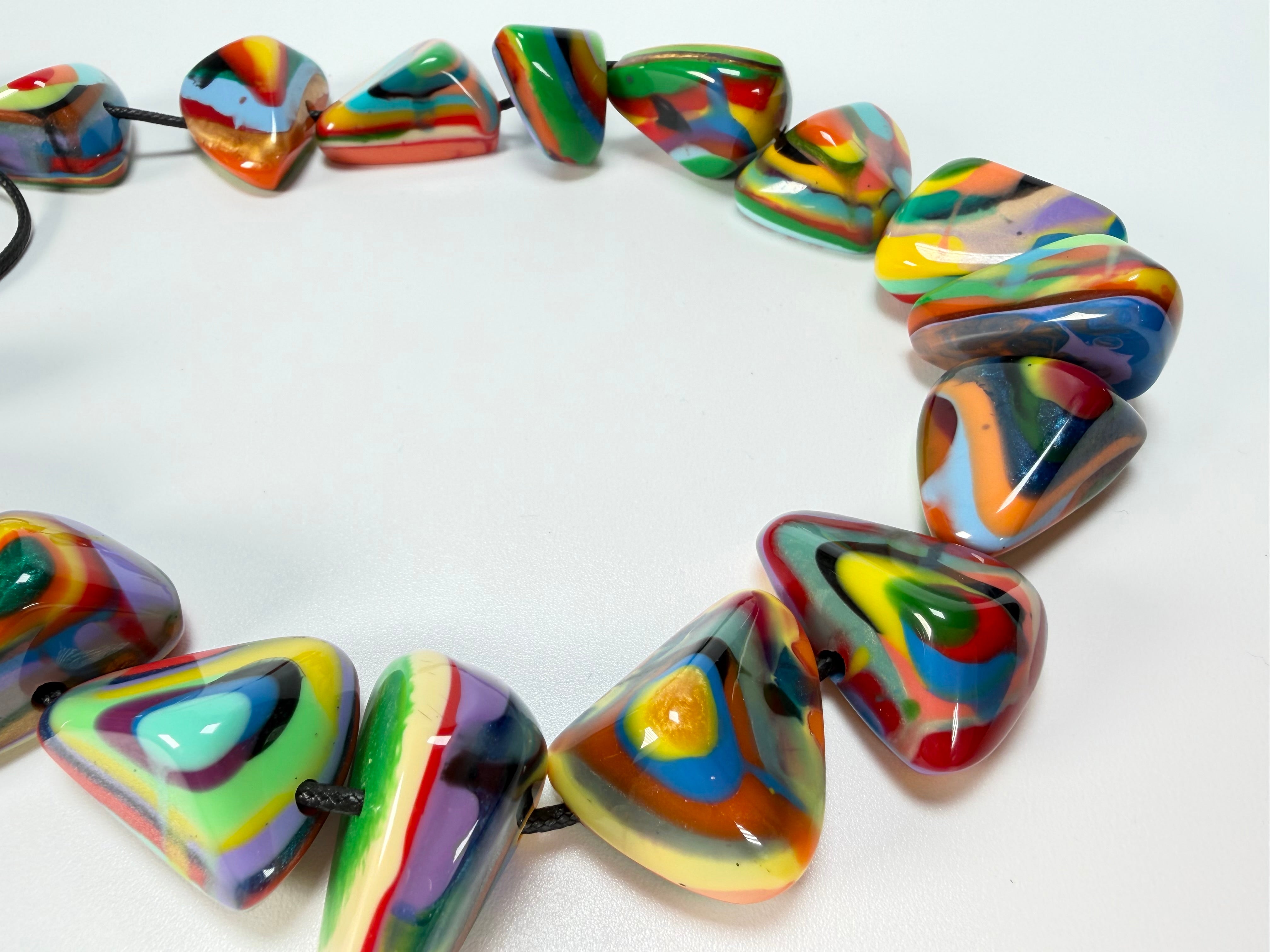 Sobral - Multi-Colour "Anton" Diamante Resin Necklace ( 003614 )