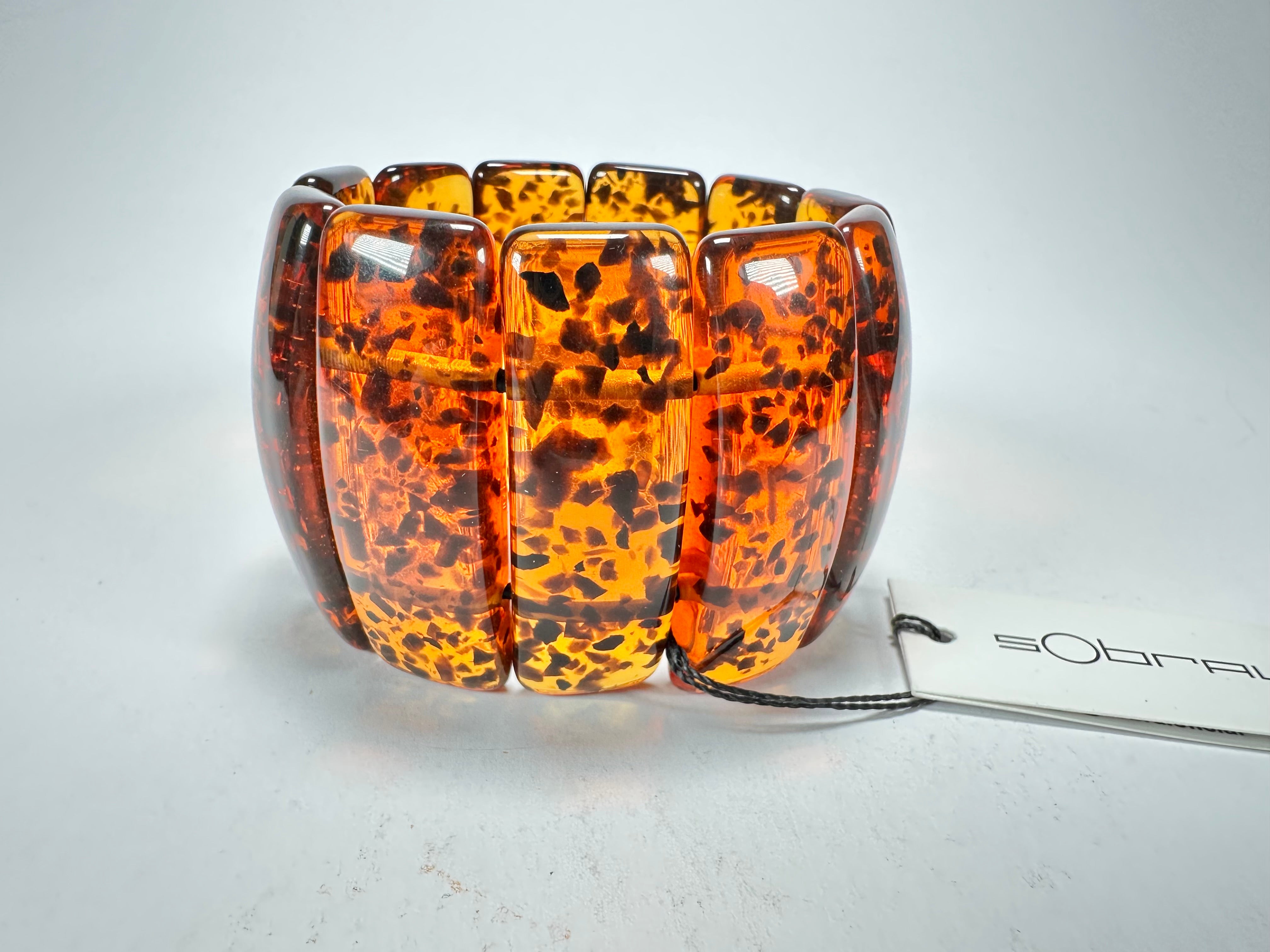 Sobral - Amber "Porcina Efeitors" Resin Bracelet ( 001544 )