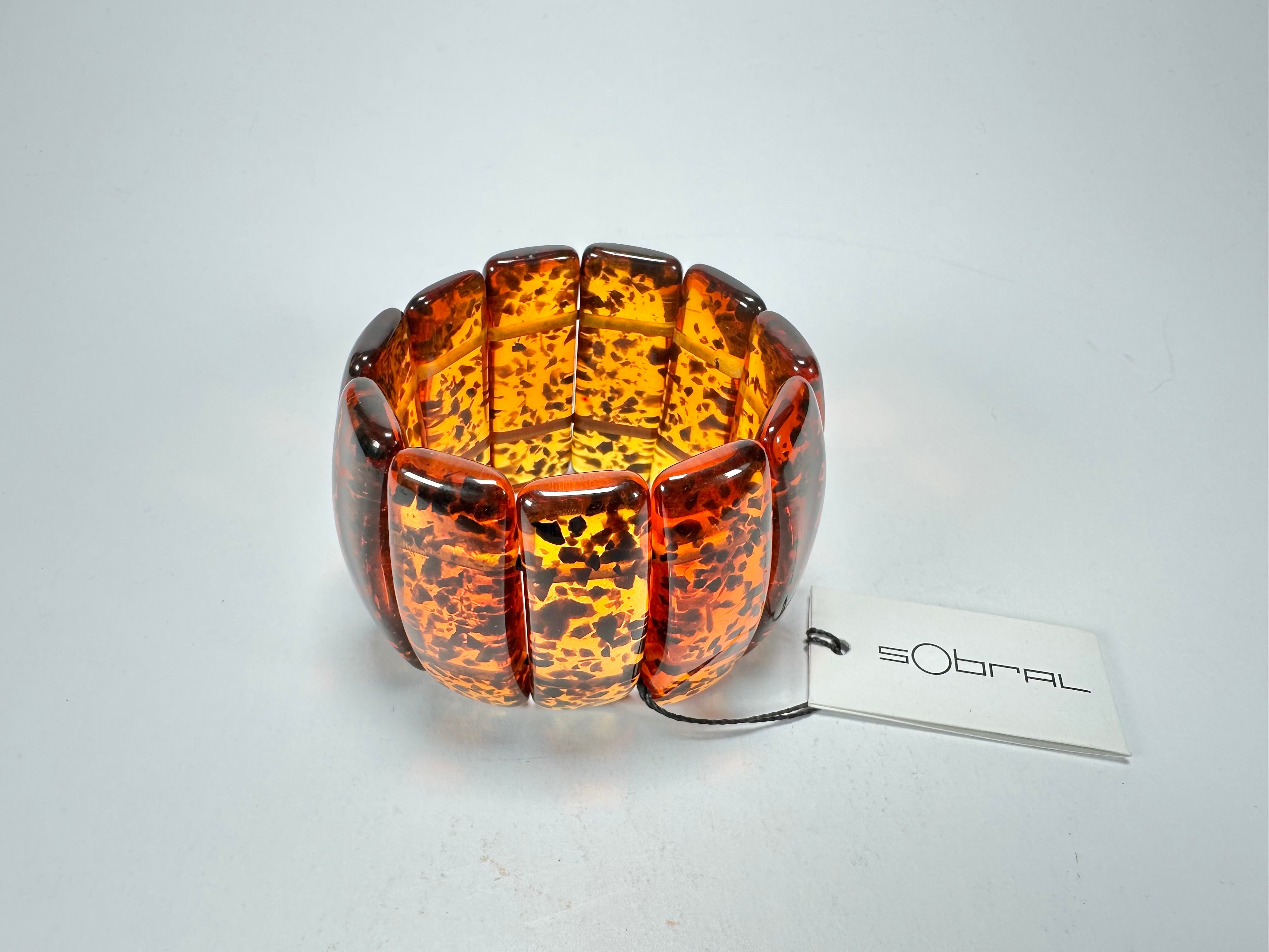 Sobral - Amber "Porcina Efeitors" Resin Bracelet ( 001544 )