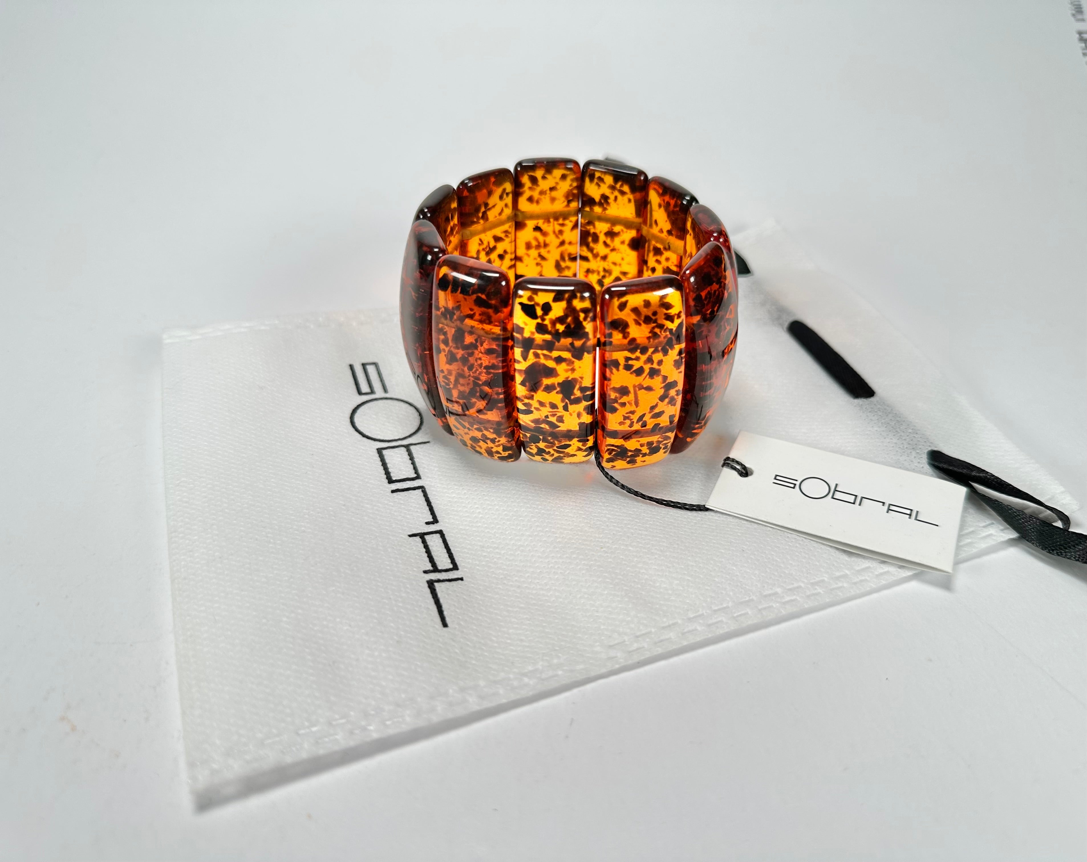 Sobral - Amber "Porcina Efeitors" Resin Bracelet ( 001544 )