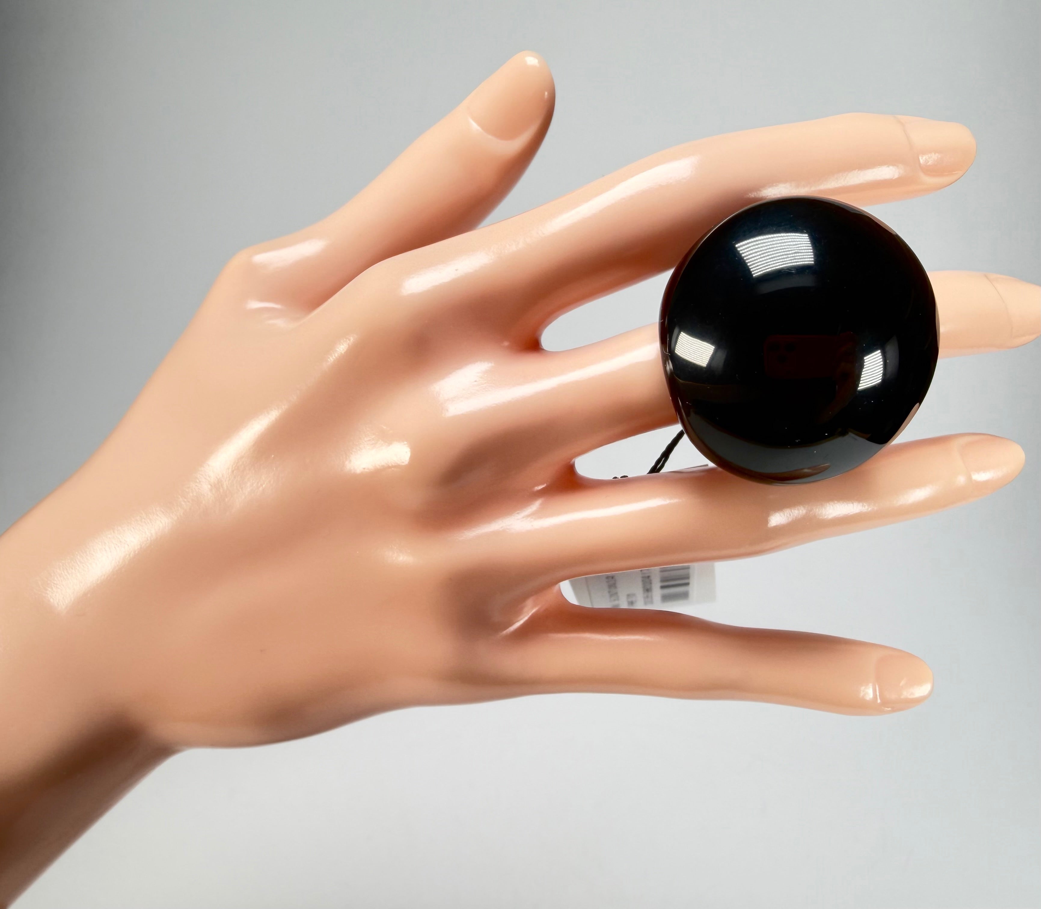 Sobral - Mix 2023 "Sintonia" Black Resin Ring ( 003598 ) - Size UK M / US 6