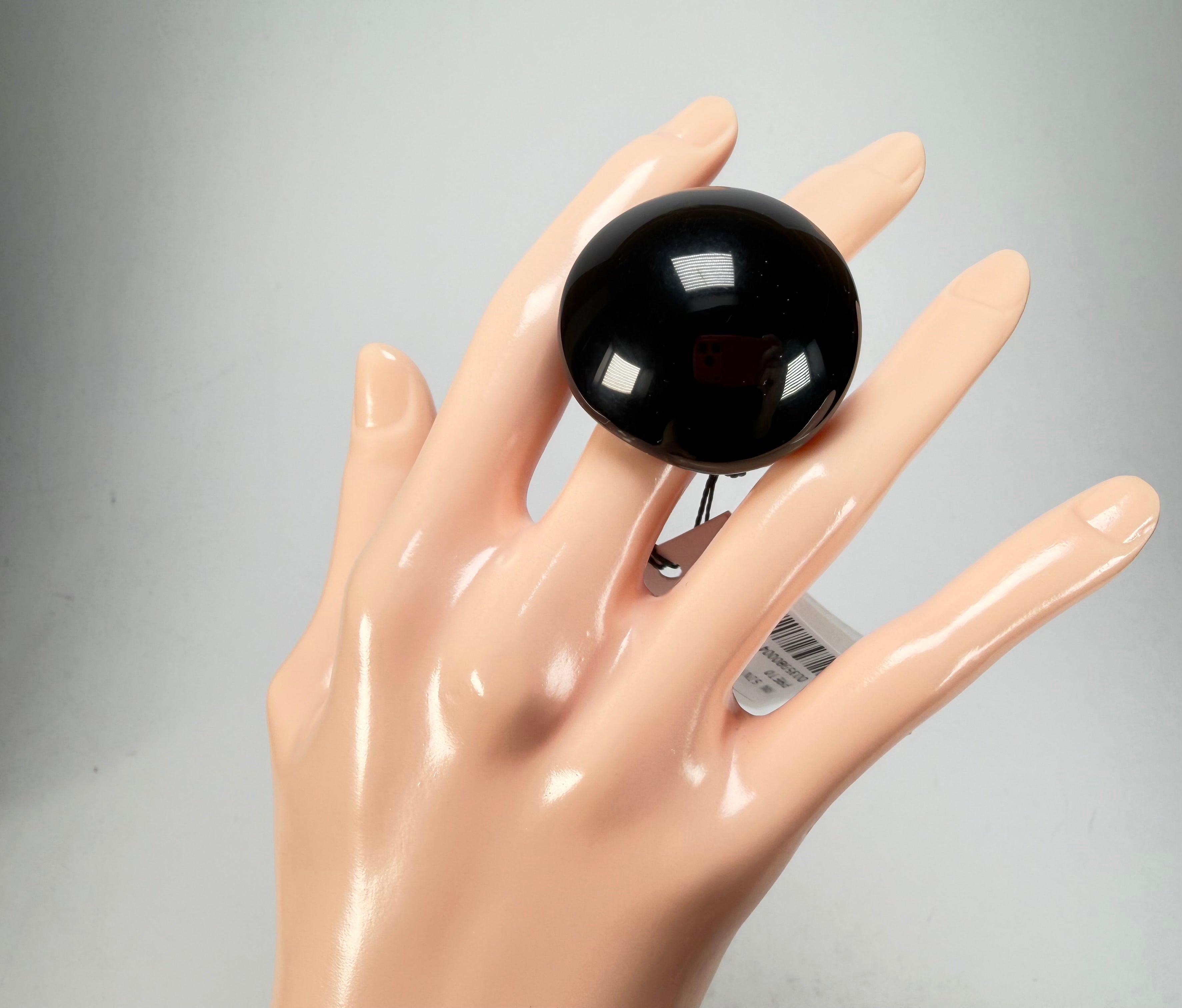 Sobral - Mix 2023 "Sintonia" Black Resin Ring ( 003598 ) - Size UK M / US 6