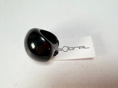 Sobral - Mix 2023 "Sintonia" Black Resin Ring ( 003598 ) - Size UK M / US 6