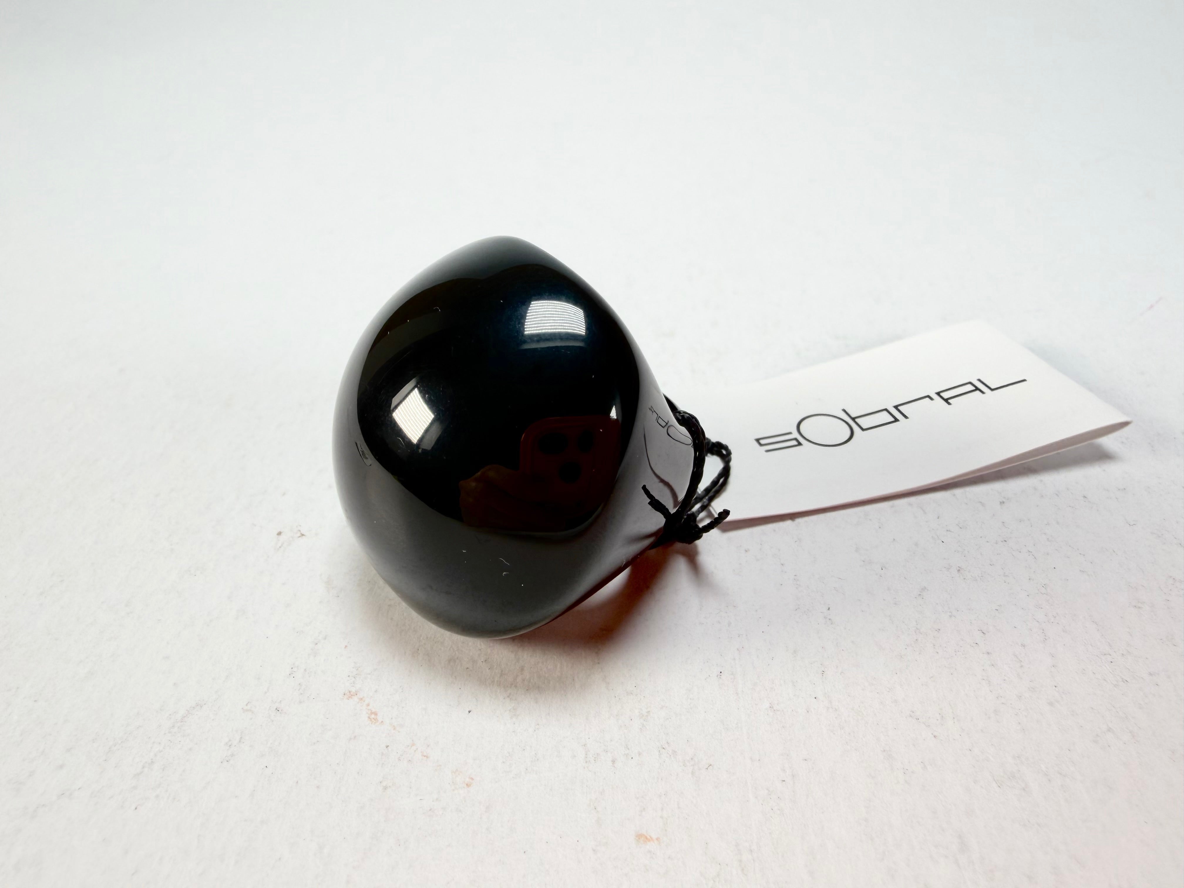 Sobral - Mix 2023 "Sintonia" Black Resin Ring ( 003598 ) - Size UK M / US 6