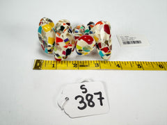 Sobral - Caillou Marfim "Onda" Elasticated Resin Bracelet ( 005329 )