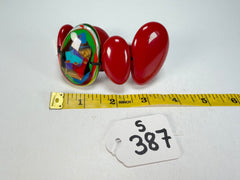 Sobral - Multi-Colour "Inspiração" K Red Elasticated Resin Bracelet ( 003595 )