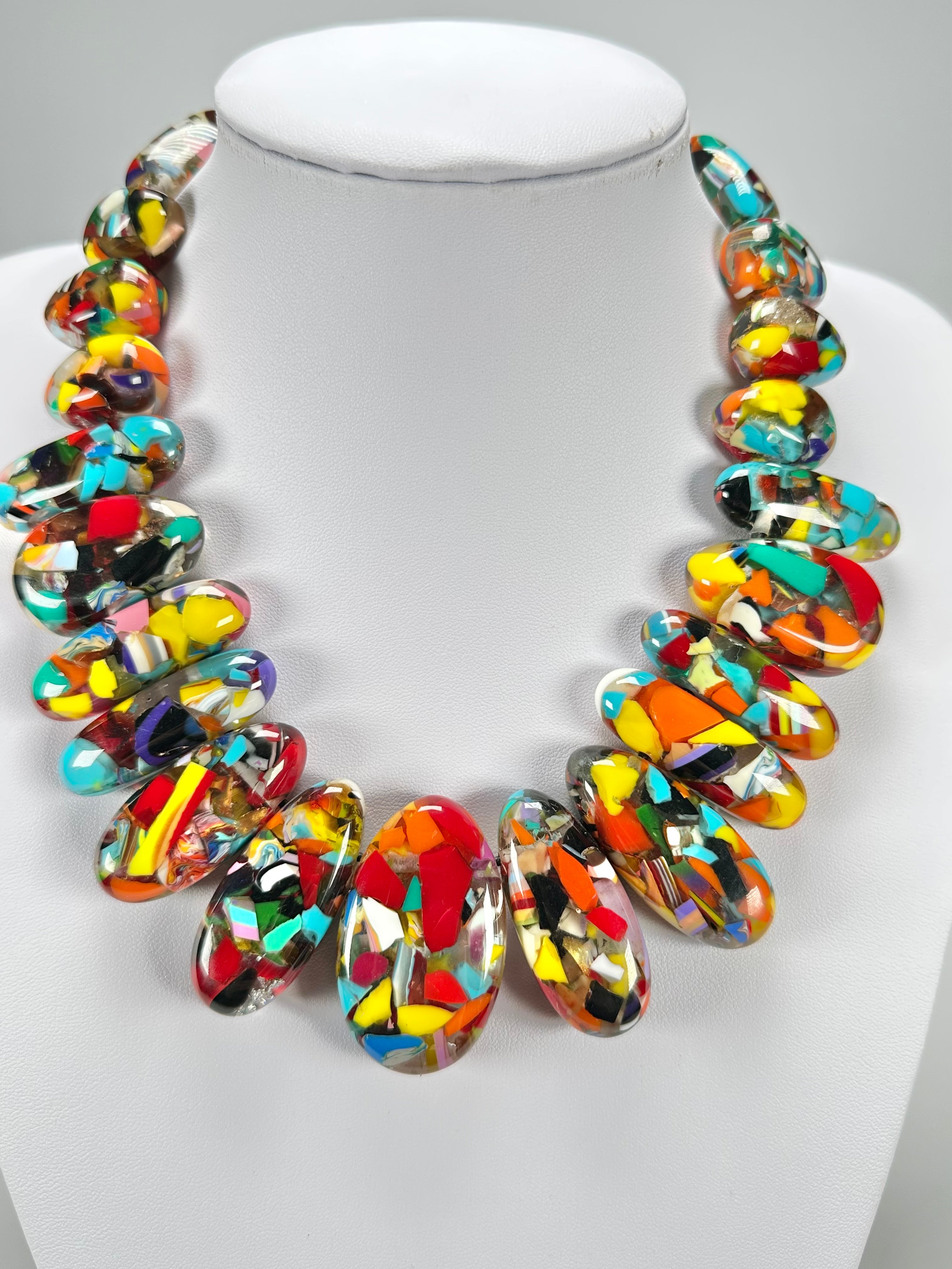 Sobral - Caillou Cristal "Monica" Resin Necklace ( 005412 )