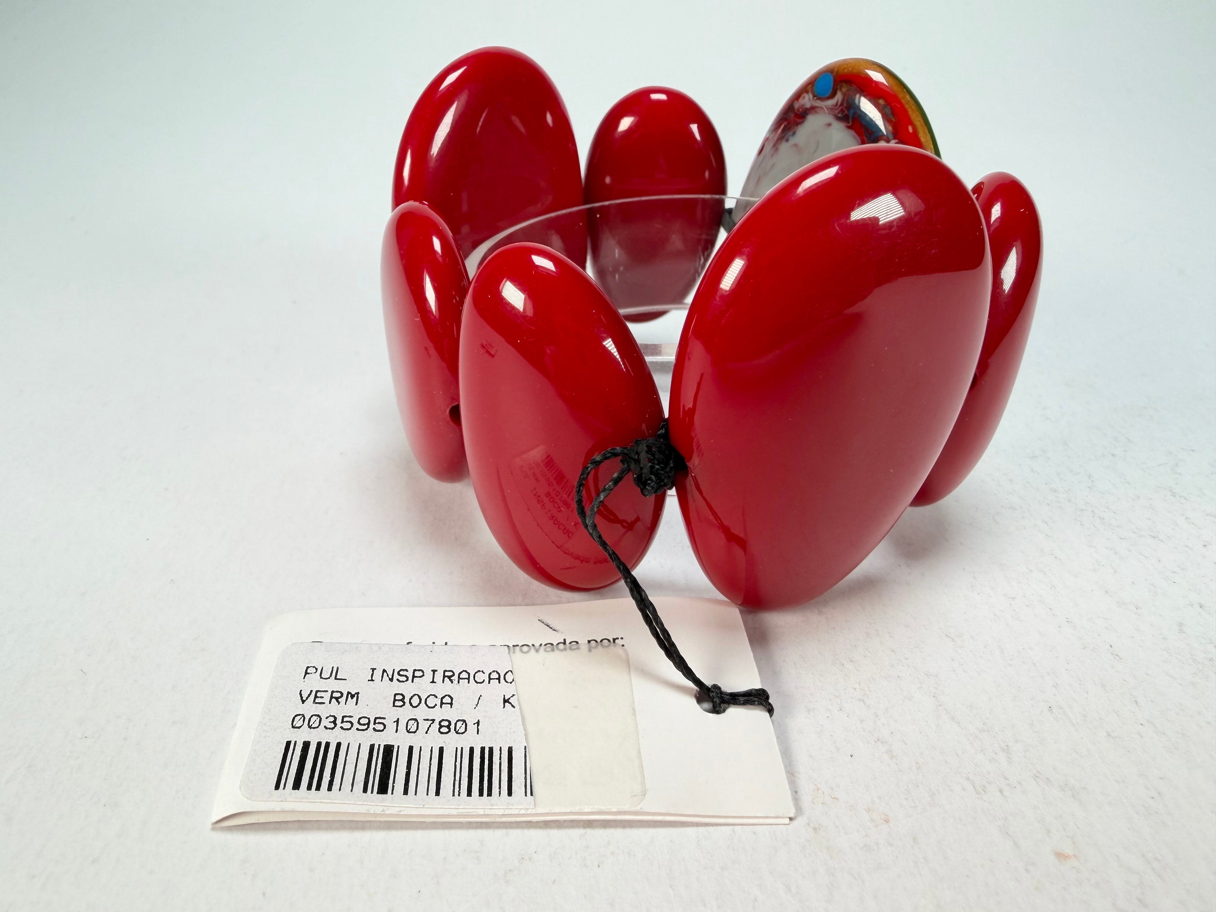 Sobral - Multi-Colour "Inspiração" K Red Elasticated Resin Bracelet ( 003595 )