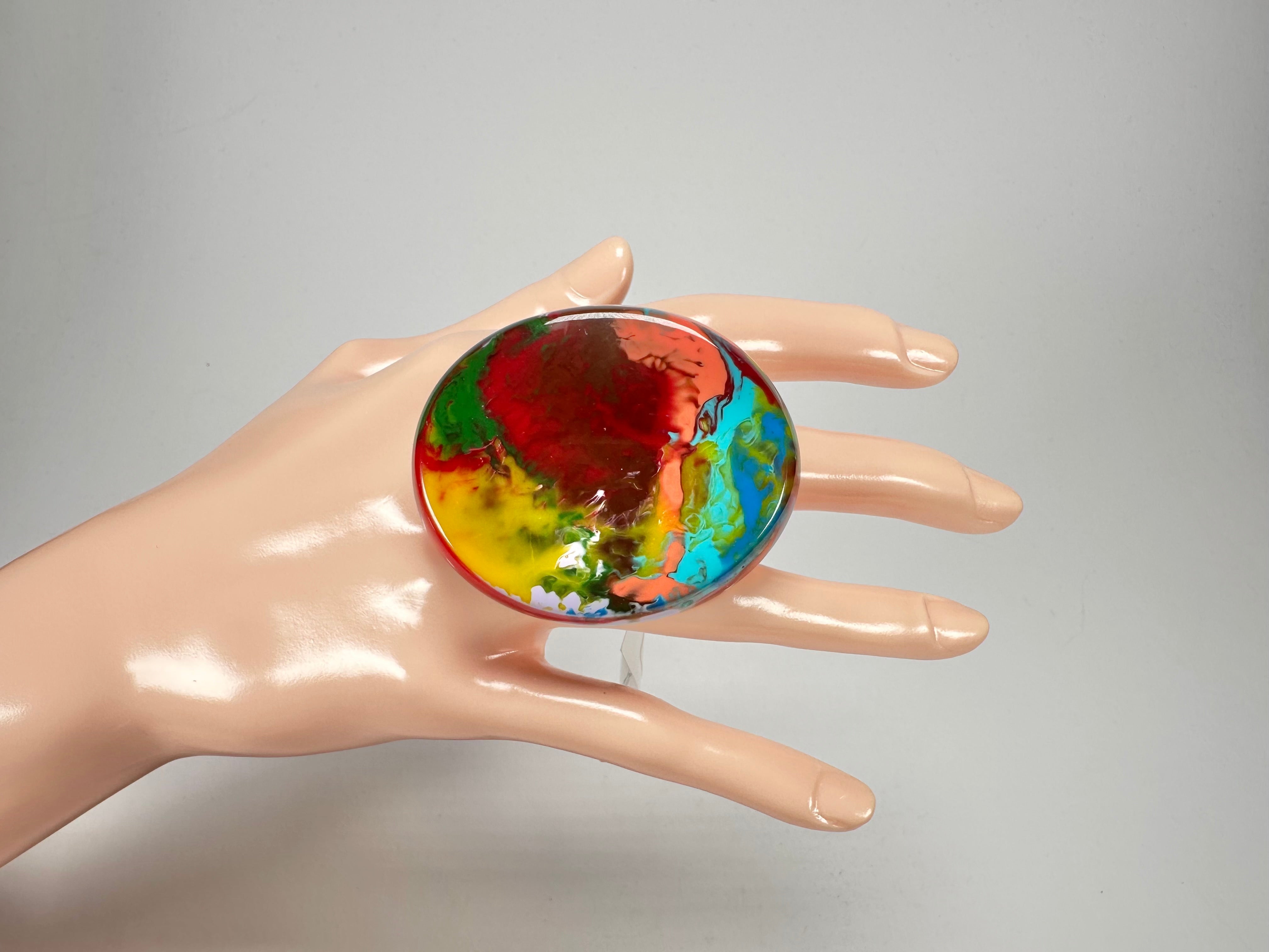 Sobral - Multi-Colour "Munique" K.Polido Resin Ring ( 005145 ) - Size UK N / US 6.5