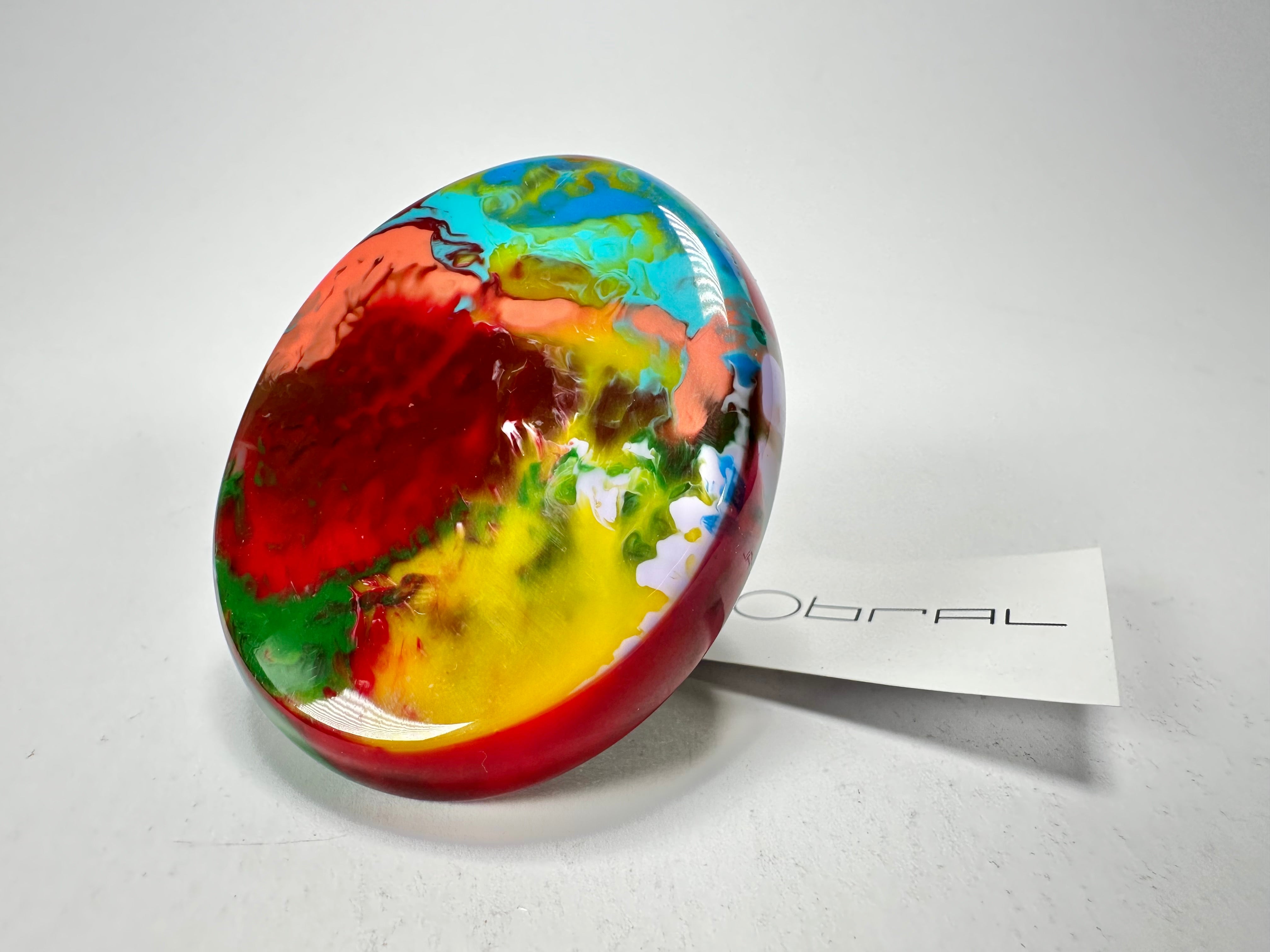 Sobral - Multi-Colour "Munique" K.Polido Resin Ring ( 005145 ) - Size UK N / US 6.5