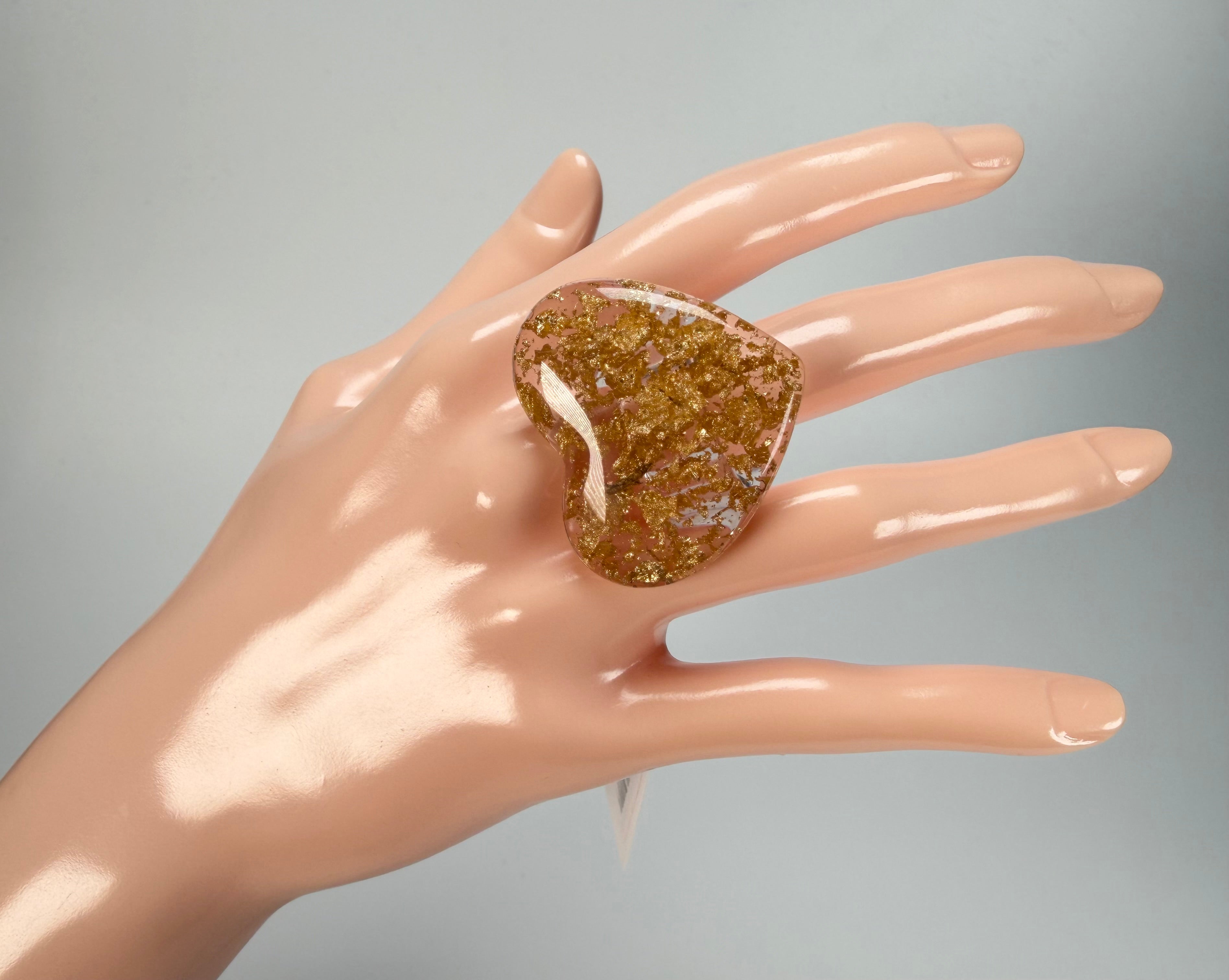 Sobral - Metalique "Mini Ariadne" Resin Ring ( 005543 ) - Size UK N / US 7
