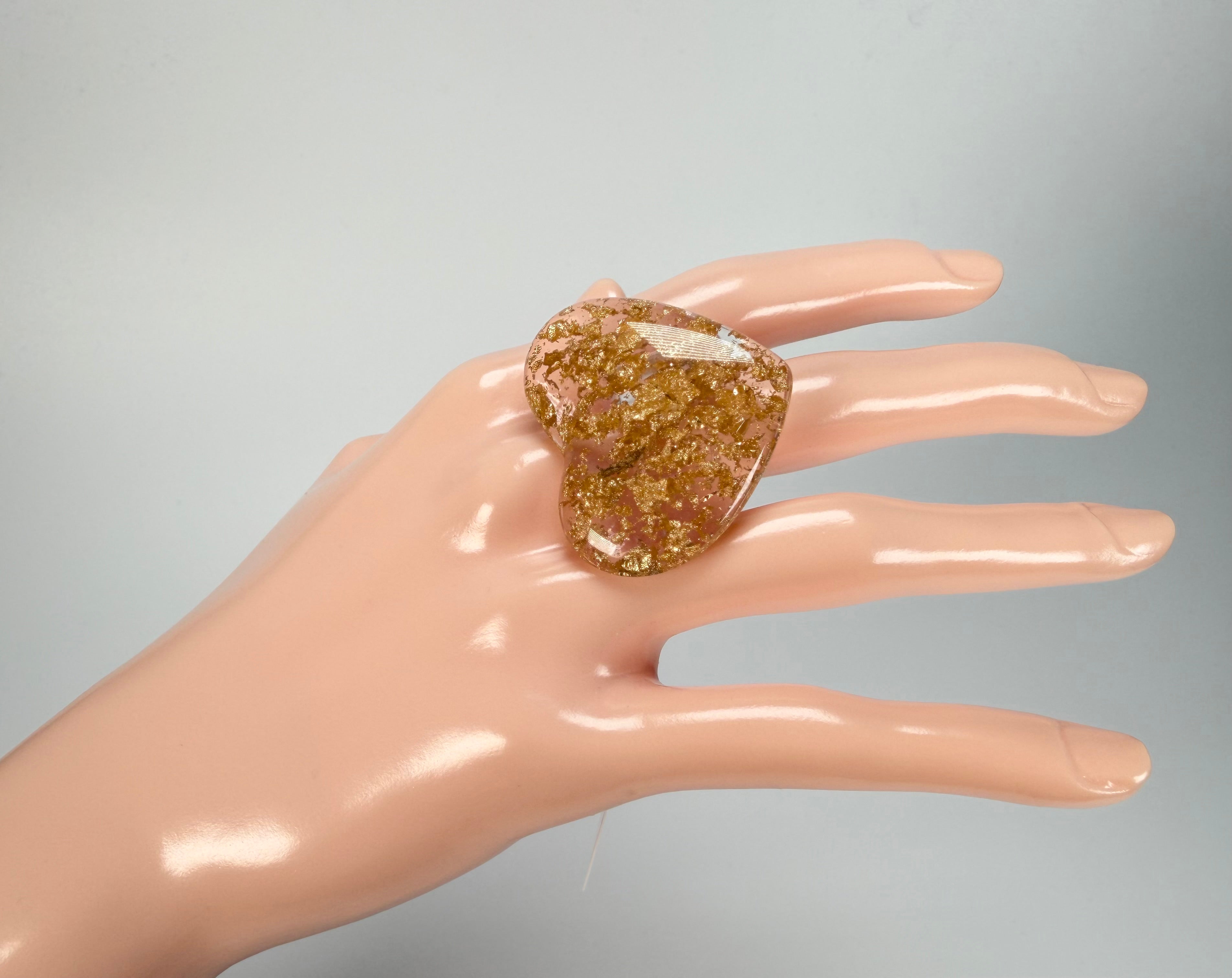 Sobral - Metalique "Mini Ariadne" Resin Ring ( 005543 ) - Size UK N / US 7