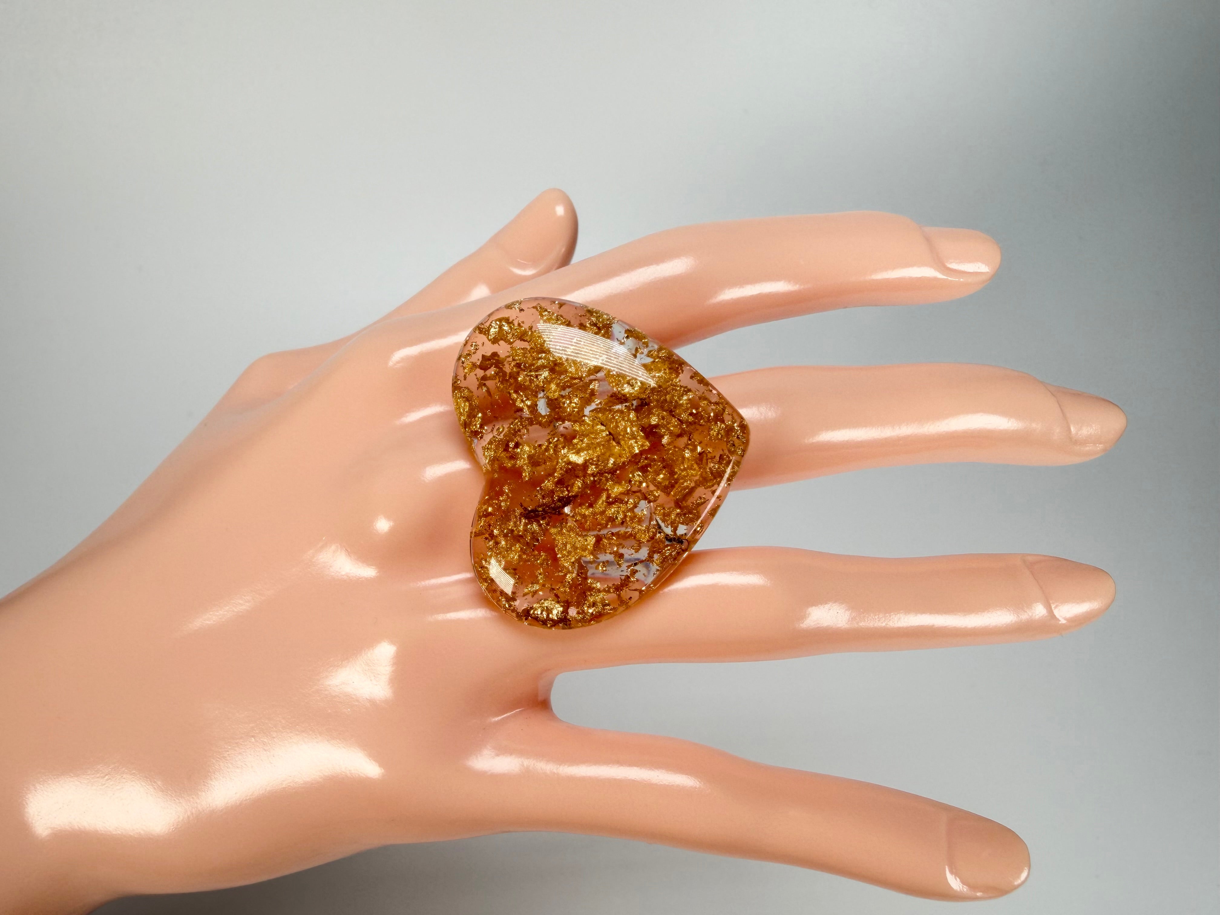 Sobral - Metalique "Mini Ariadne" Resin Ring ( 005543 ) - Size UK N / US 7