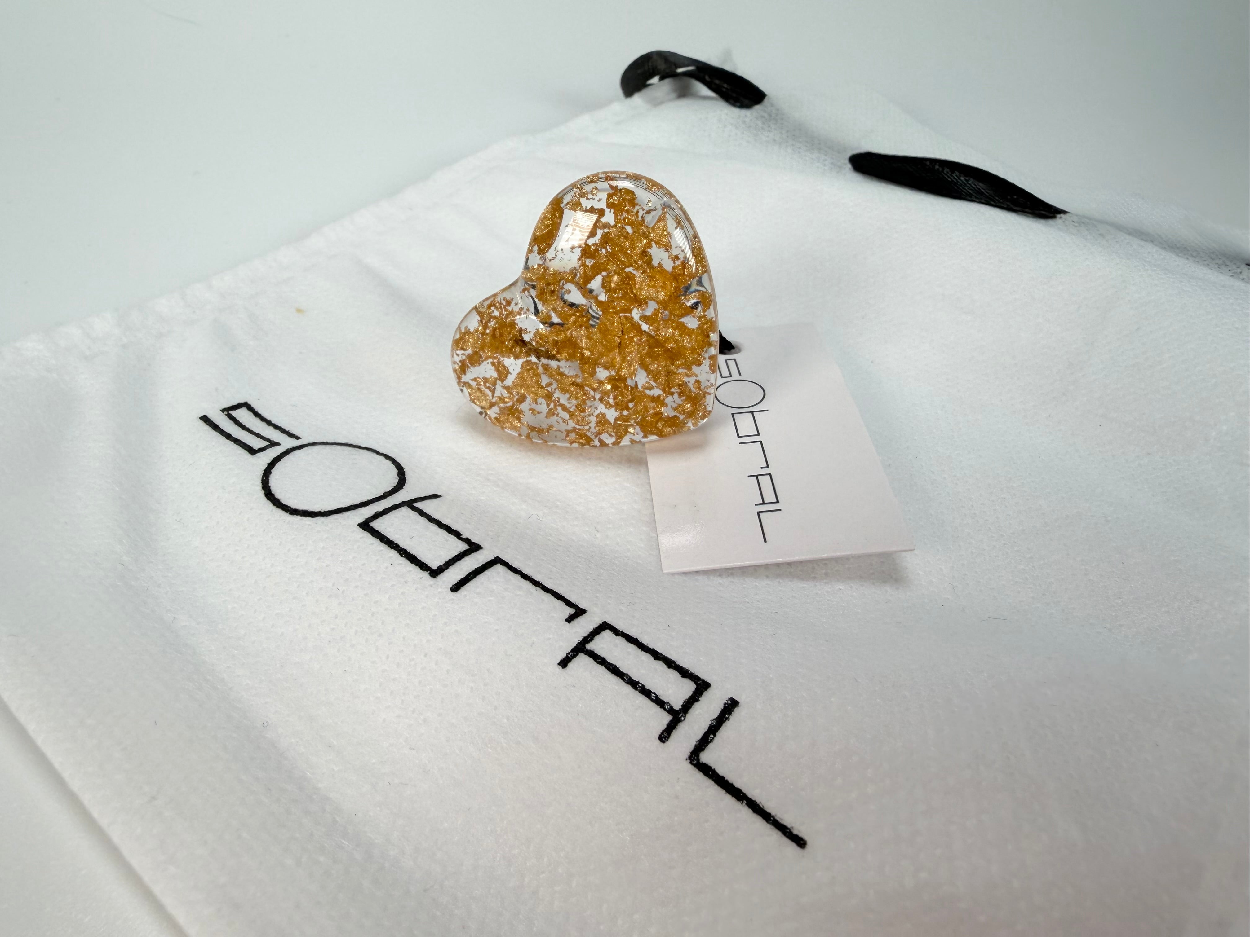 Sobral - Metalique "Mini Ariadne" Resin Ring ( 005543 ) - Size UK N / US 7