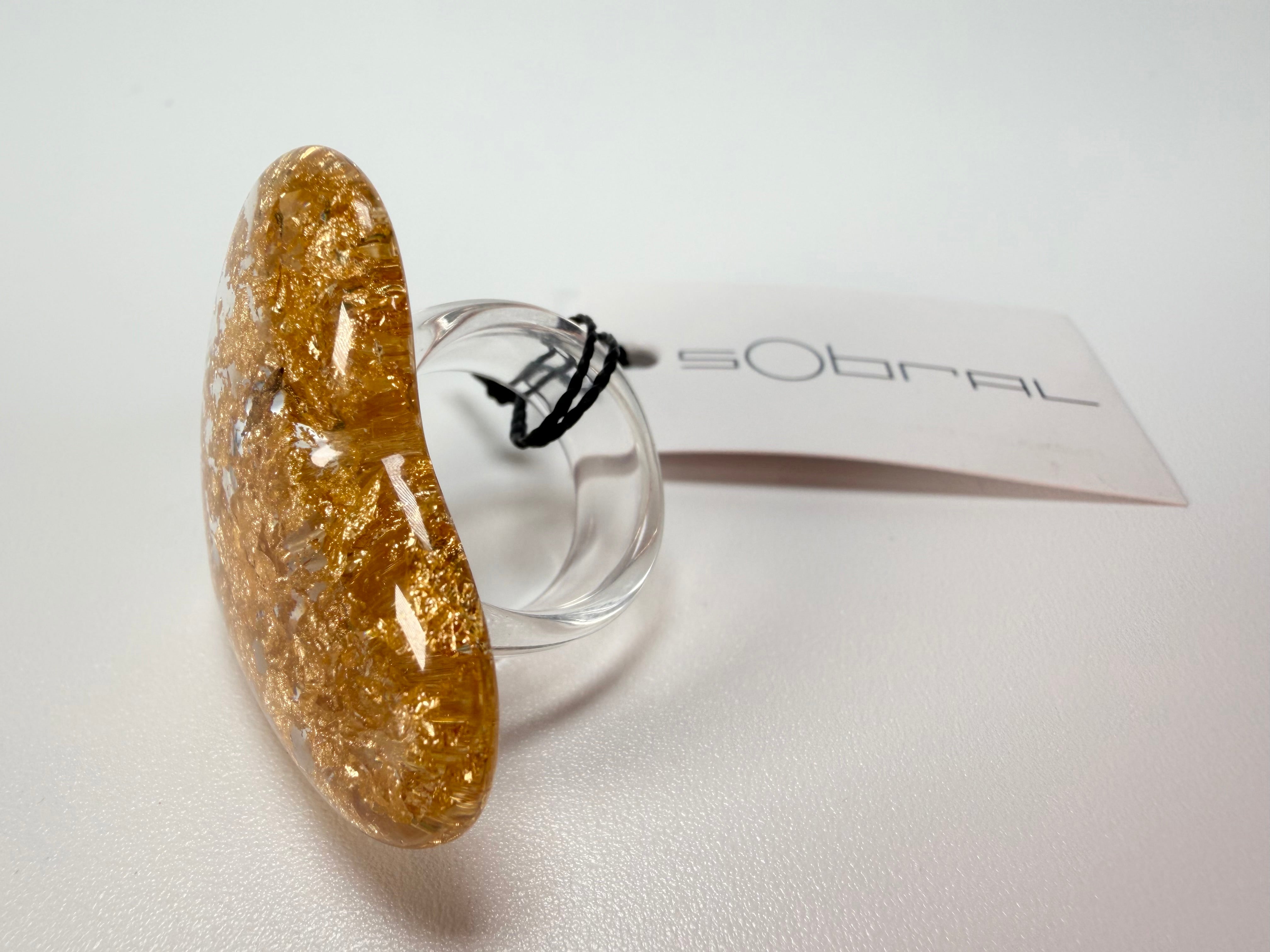 Sobral - Metalique "Mini Ariadne" Resin Ring ( 005543 ) - Size UK N / US 7