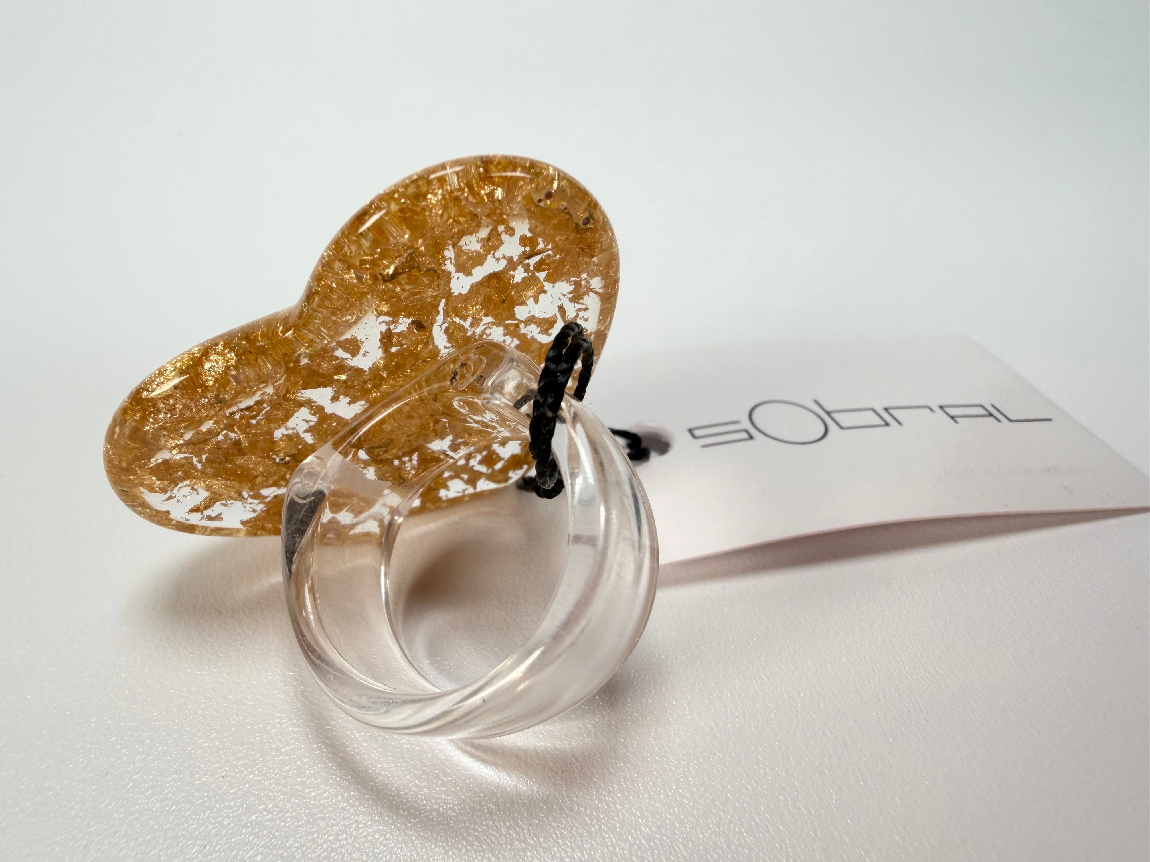 Sobral - Metalique "Mini Ariadne" Resin Ring ( 005543 ) - Size UK N / US 7