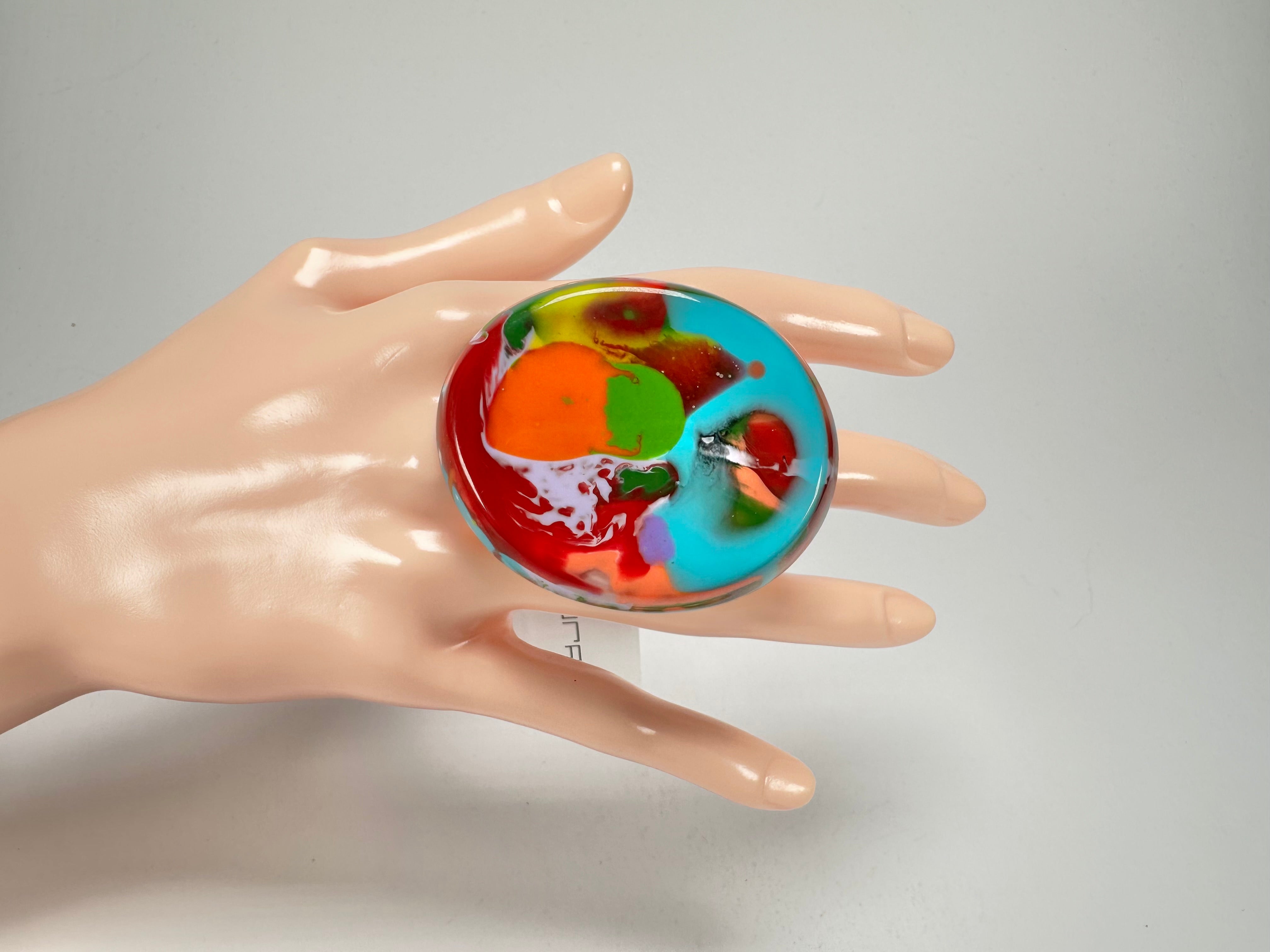Sobral - Multi-Colour "Munique" K.Polido Resin Ring ( 005145 ) - Size UK S / US 9