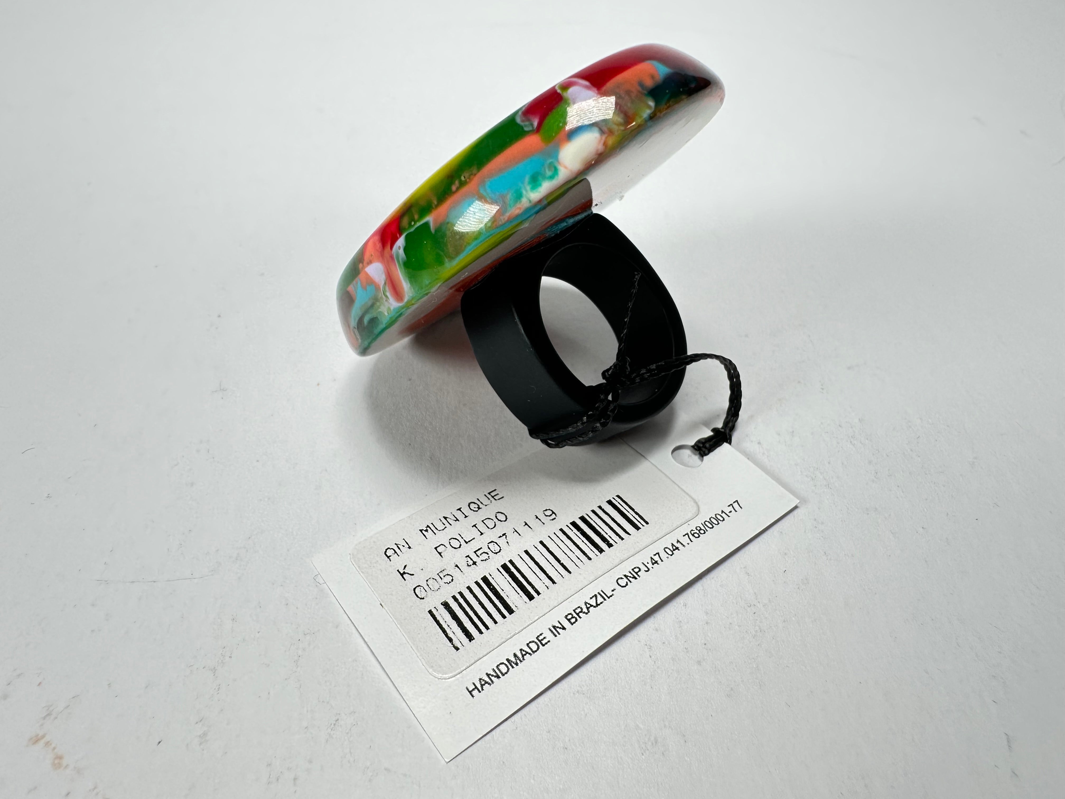 Sobral - Multi-Colour "Munique" K.Polido Resin Ring ( 005145 ) - Size UK S / US 9