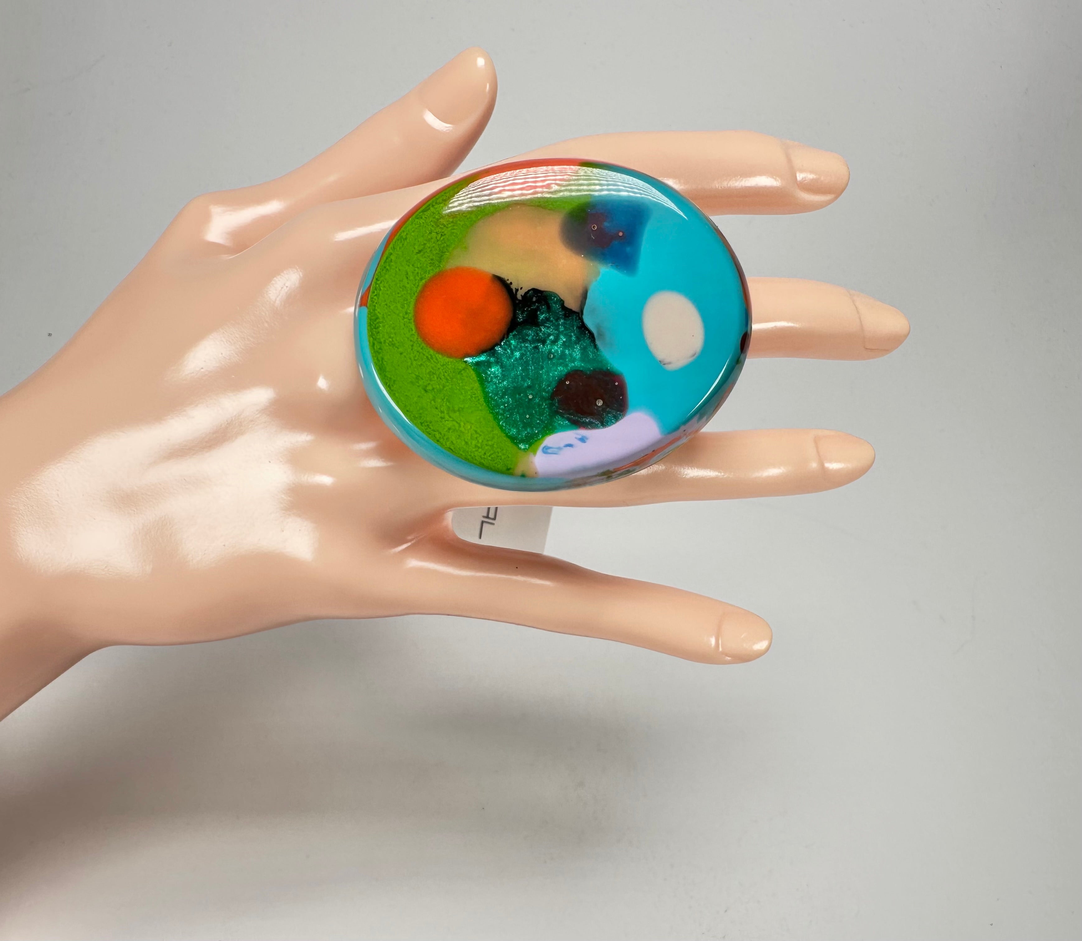 Sobral - Multi-Colour "Munique" K.Polido Resin Ring ( 005145 ) - Size UK U / US 10