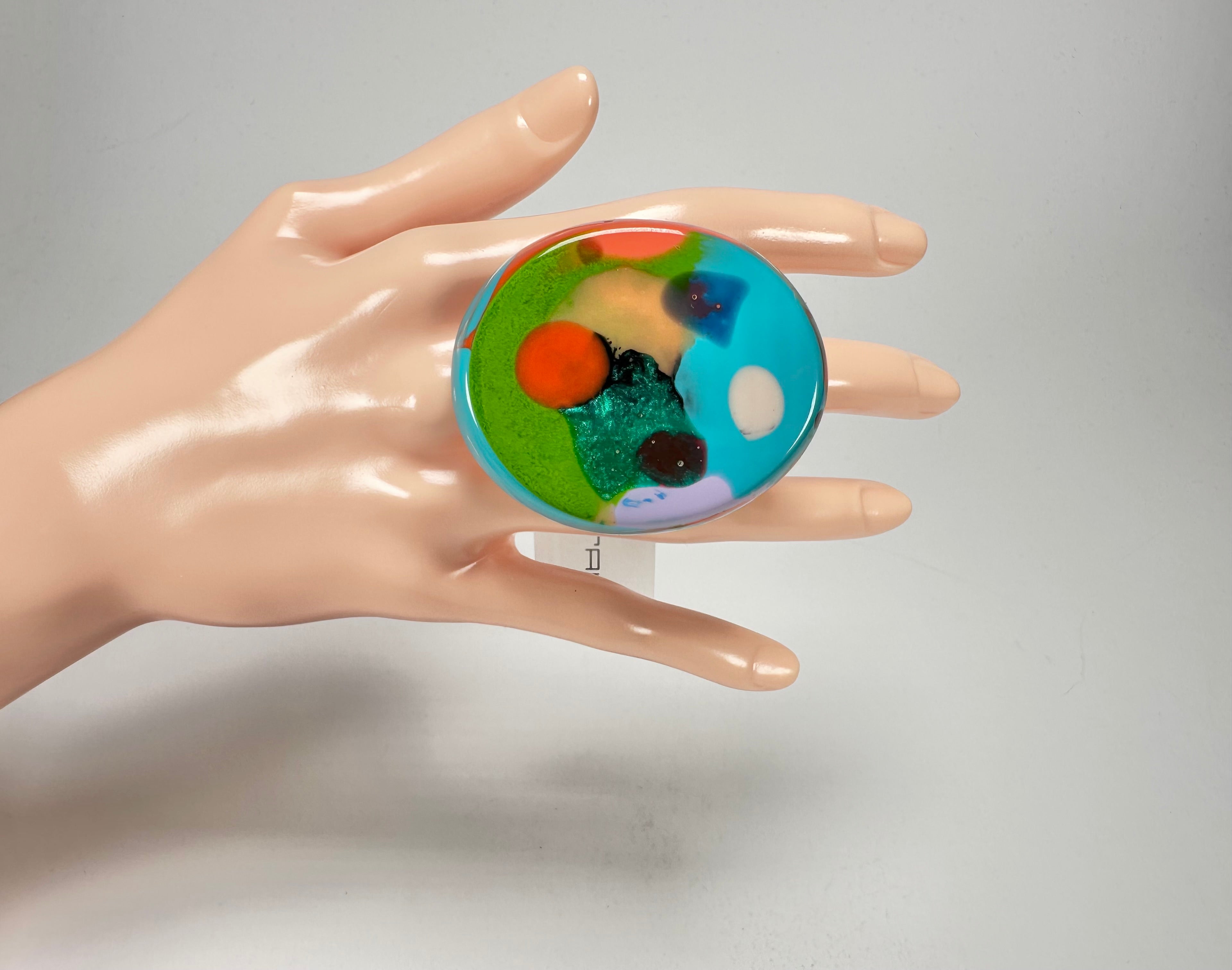 Sobral - Multi-Colour "Munique" K.Polido Resin Ring ( 005145 ) - Size UK U / US 10