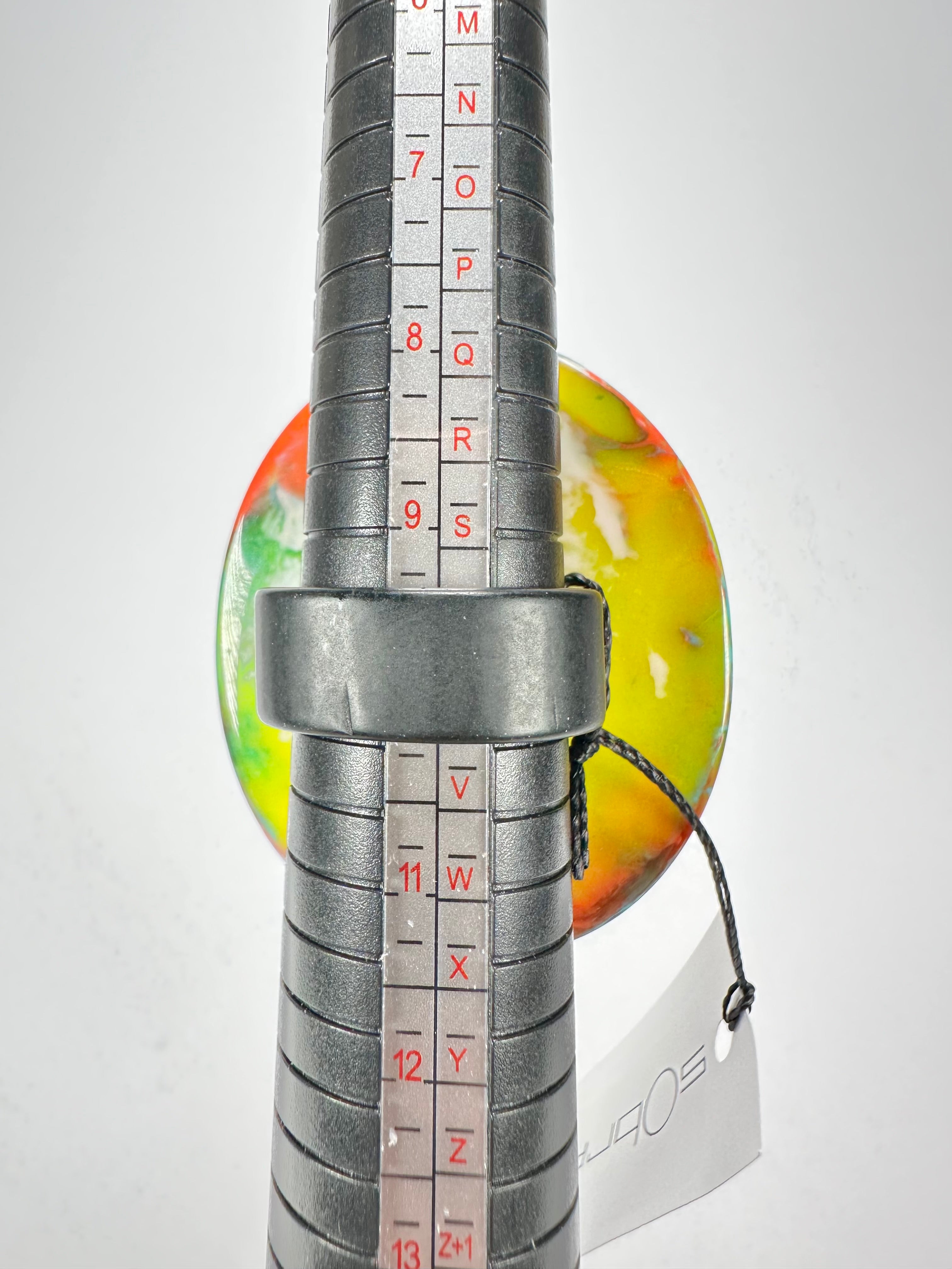 Sobral - Multi-Colour "Munique" K.Polido Resin Ring ( 005145 ) - Size UK U / US 10