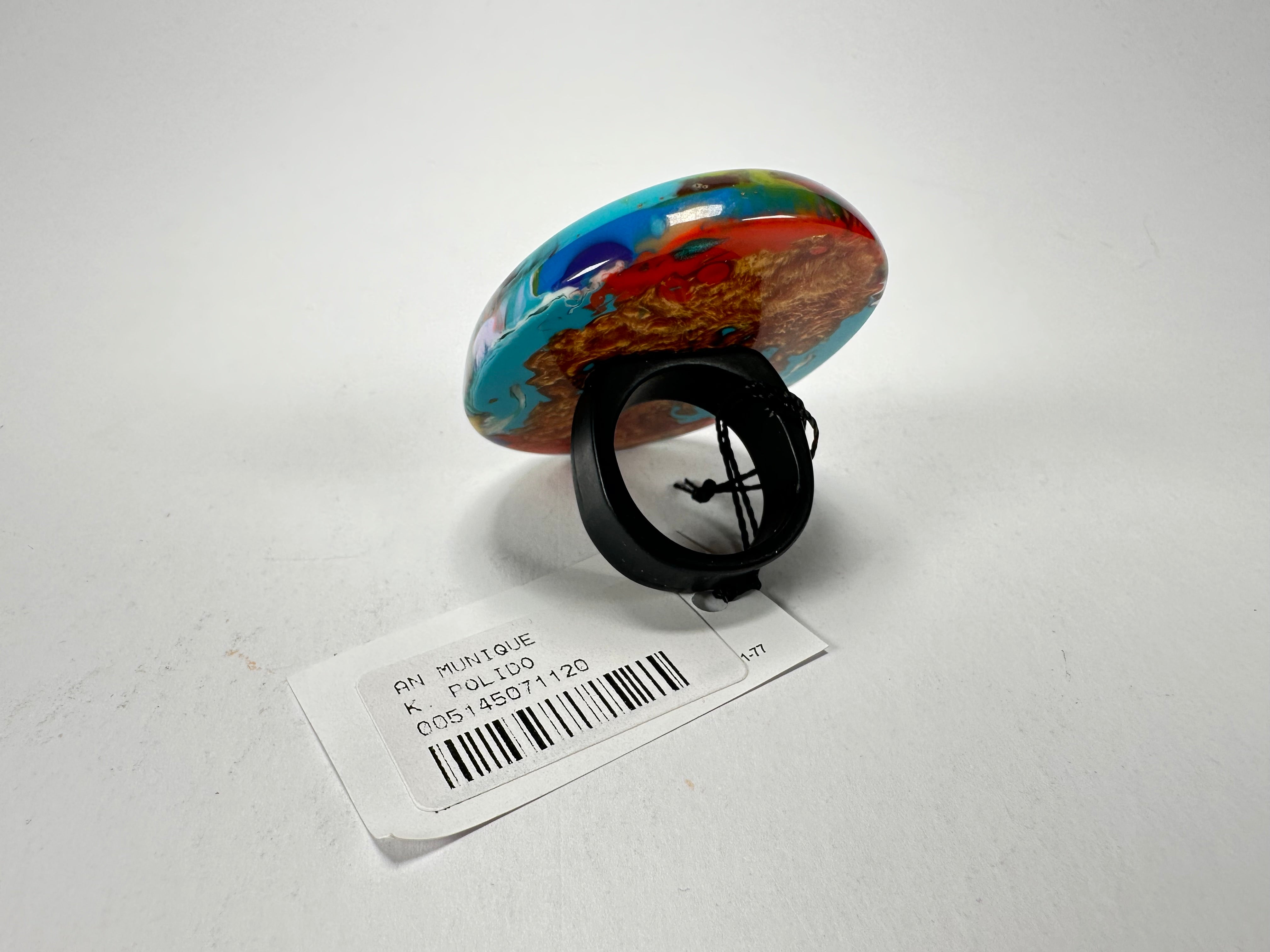 Sobral - Multi-Colour "Munique" K.Polido Resin Ring ( 005145 ) - Size UK U / US 10