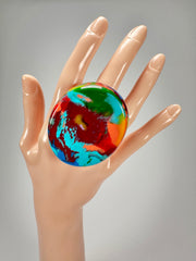 Sobral - Multi-Colour "Munique" K.Polido Resin Ring ( 005145 ) - Size UK N / US 6.5
